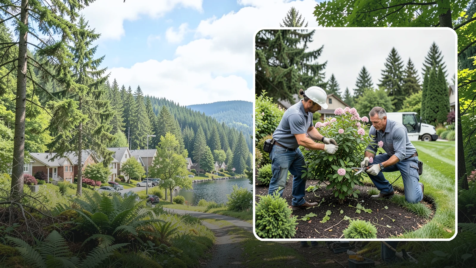 Viburnum Pruning in Lake Forest Park, King County, WA - Bloom-timed pruning of viburnums that shapes the shrub, removes old wood, and protects flowers, fruit, and form.