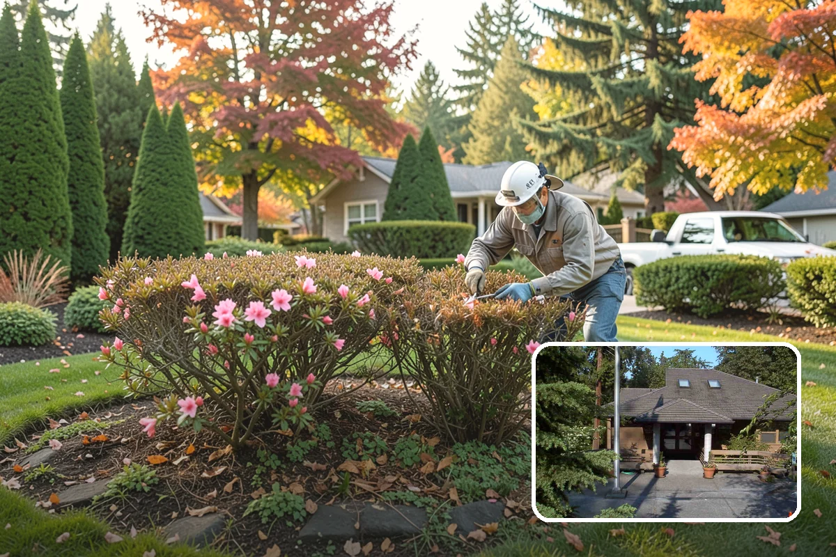 Viburnum Pruning in Yarrow Point, King County, WA - Protects flowers and berry displays by pruning after bloom