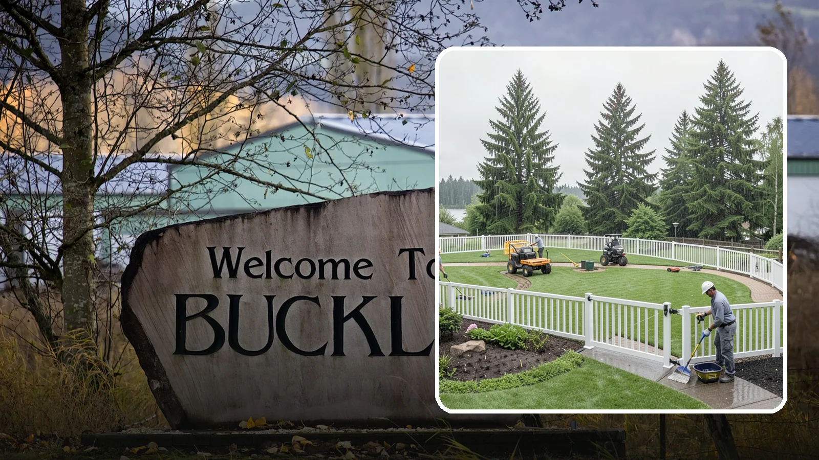 Vinyl Fence Installation in Buckley, Pierce County, WA - We install low-maintenance vinyl fencing that shrugs off Northwest rain, moss, and moisture without rotting or peeling.