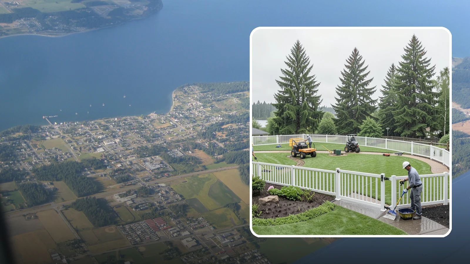 Vinyl Fence Installation in Coupeville, Island County, WA - We install low-maintenance vinyl fencing that shrugs off Northwest rain, moss, and moisture without rotting or peeling.