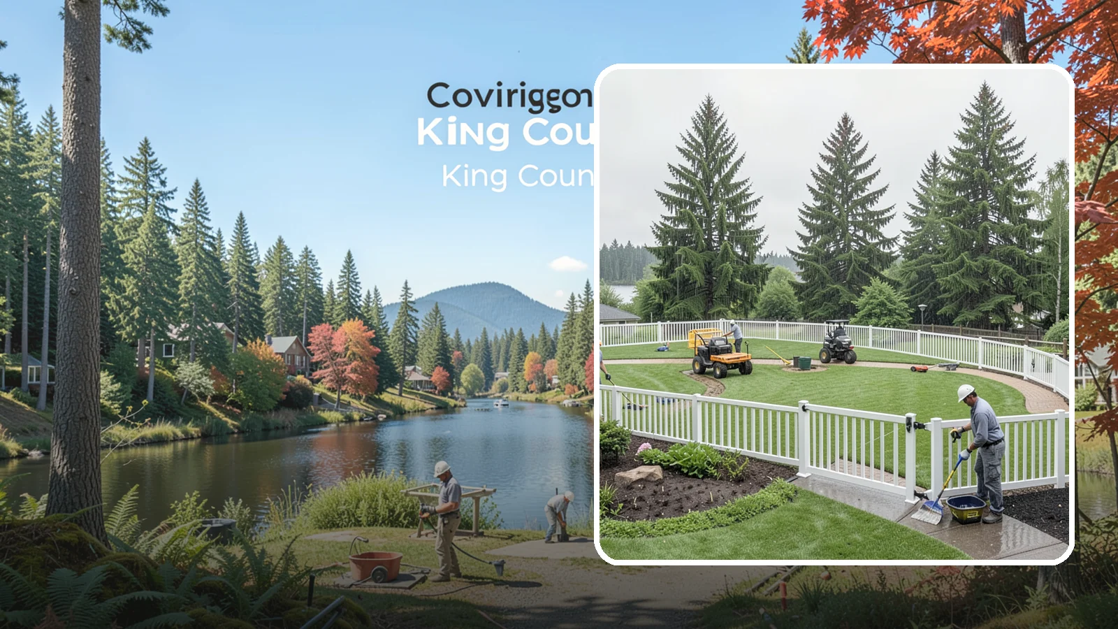 Vinyl Fence Installation in Covington, King County, WA - We install low-maintenance vinyl fencing that shrugs off Northwest rain, moss, and moisture without rotting or peeling.