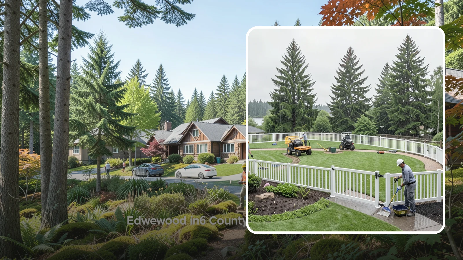 Vinyl Fence Installation in Edgewood, Pierce County, WA - We install low-maintenance vinyl fencing that shrugs off Northwest rain, moss, and moisture without rotting or peeling.
