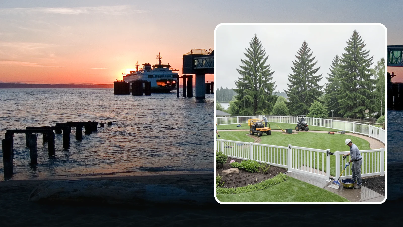 Vinyl Fence Installation in Edmonds, Snohomish County, WA - We install low-maintenance vinyl fencing that shrugs off Northwest rain, moss, and moisture without rotting or peeling.