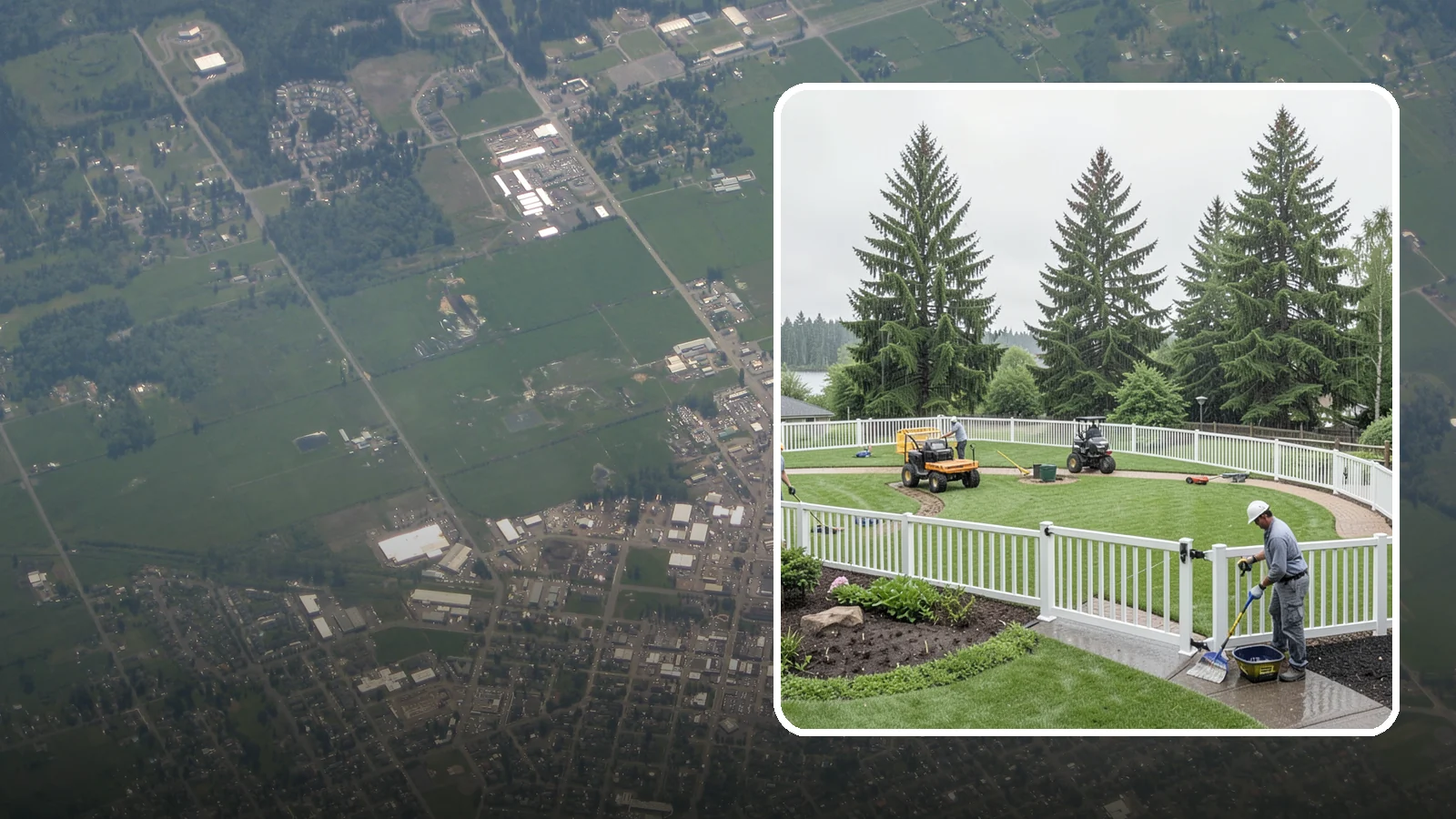 Vinyl Fence Installation in Enumclaw, King County, WA - We install low-maintenance vinyl fencing that shrugs off Northwest rain, moss, and moisture without rotting or peeling.