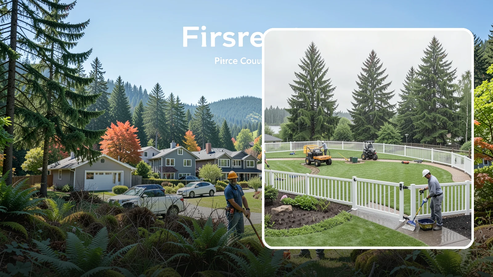 Vinyl Fence Installation in Fircrest, Pierce County, WA - We install low-maintenance vinyl fencing that shrugs off Northwest rain, moss, and moisture without rotting or peeling.