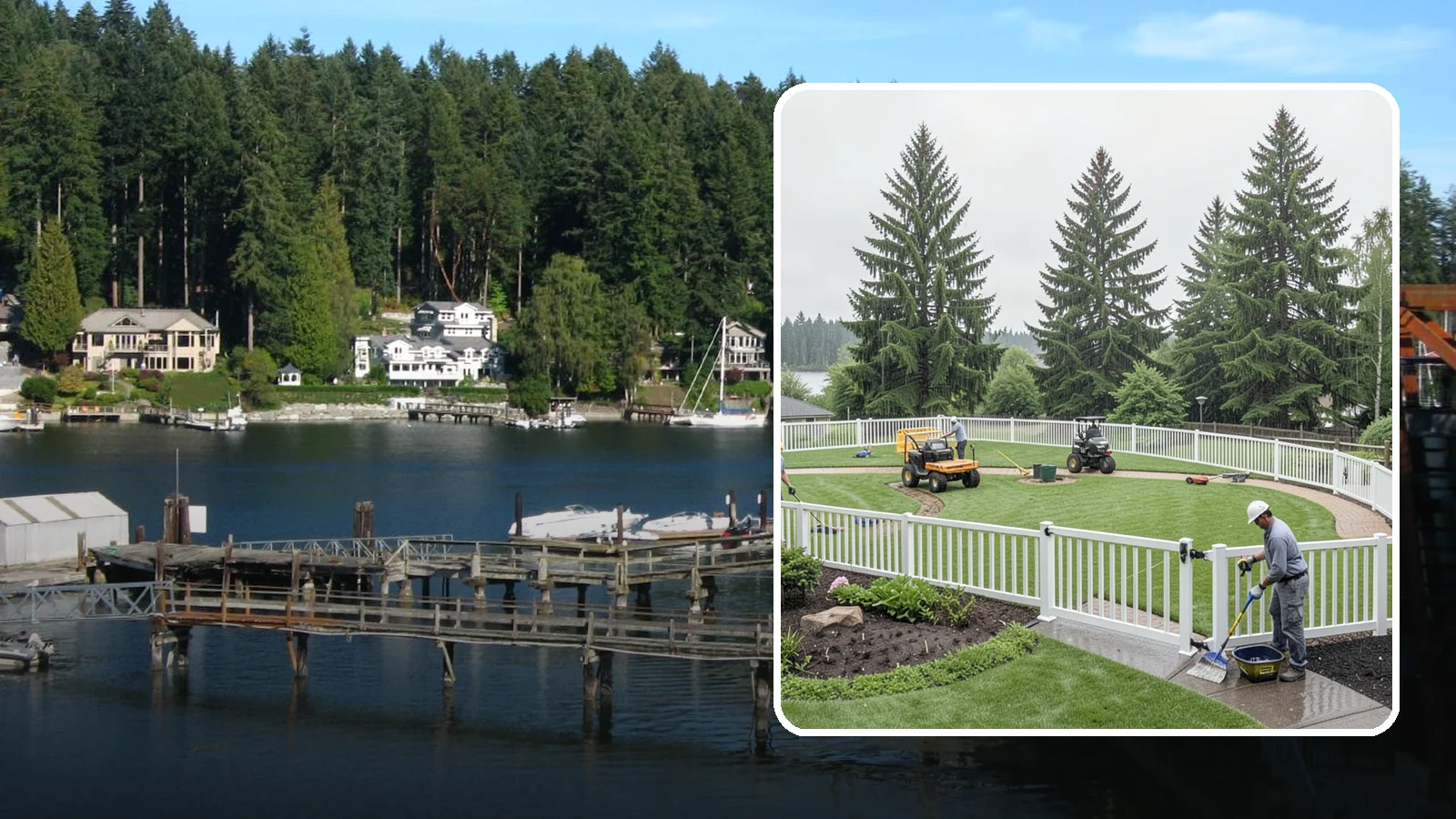 Vinyl Fence Installation in Gig Harbor, Pierce County, WA - We install low-maintenance vinyl fencing that shrugs off Northwest rain, moss, and moisture without rotting or peeling.
