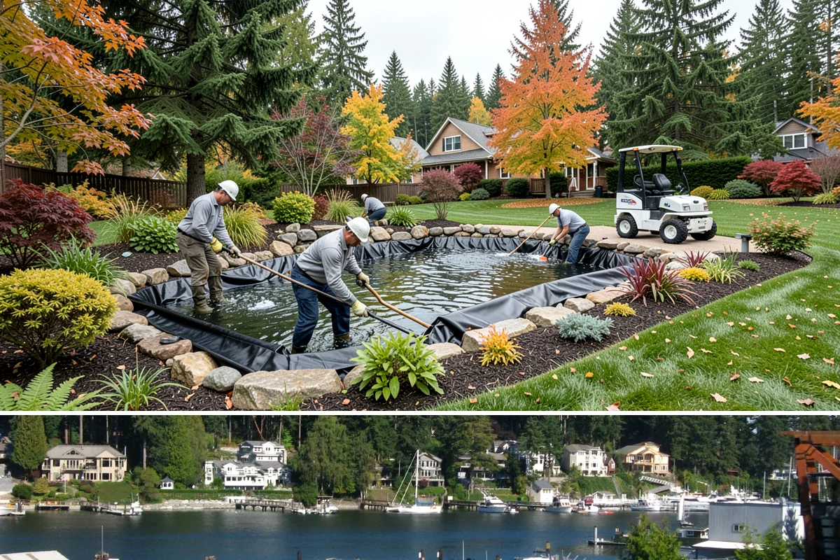 Vinyl Fence Installation in Gig Harbor, Pierce County, WA - Vinyl can be installed year-round, though we prefer milder, drier stretches so post footings cure fully before backfill.