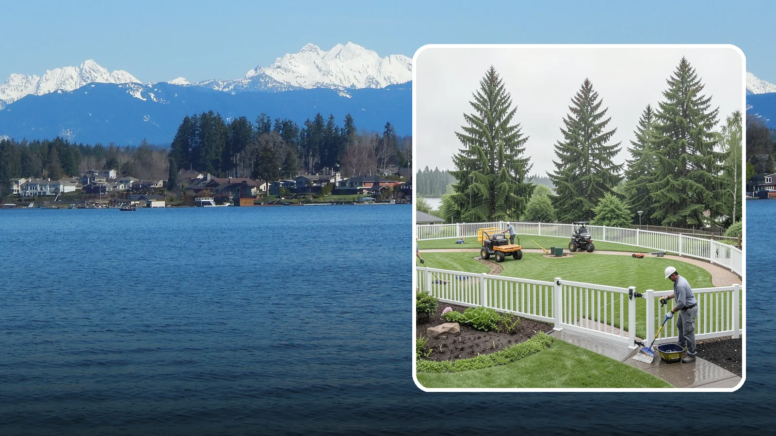 Vinyl Fence Installation in Lake Stevens, Snohomish County, WA - We install low-maintenance vinyl fencing that shrugs off Northwest rain, moss, and moisture without rotting or peeling.