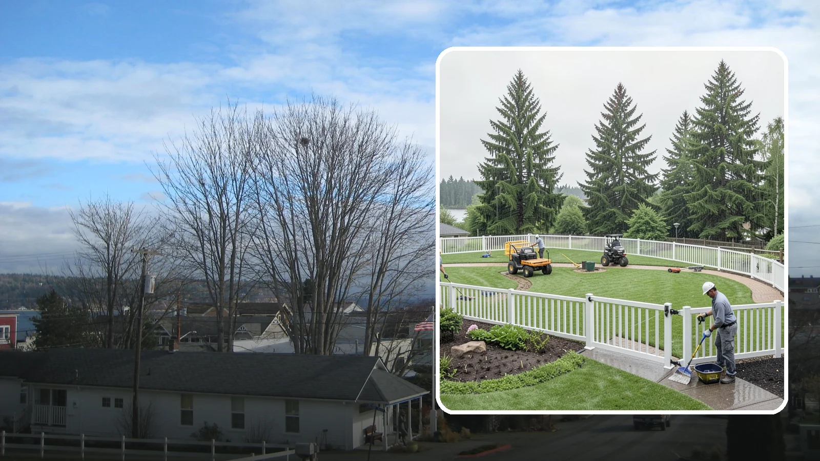 Vinyl Fence Installation in Langley, Island County, WA - We install low-maintenance vinyl fencing that shrugs off Northwest rain, moss, and moisture without rotting or peeling.