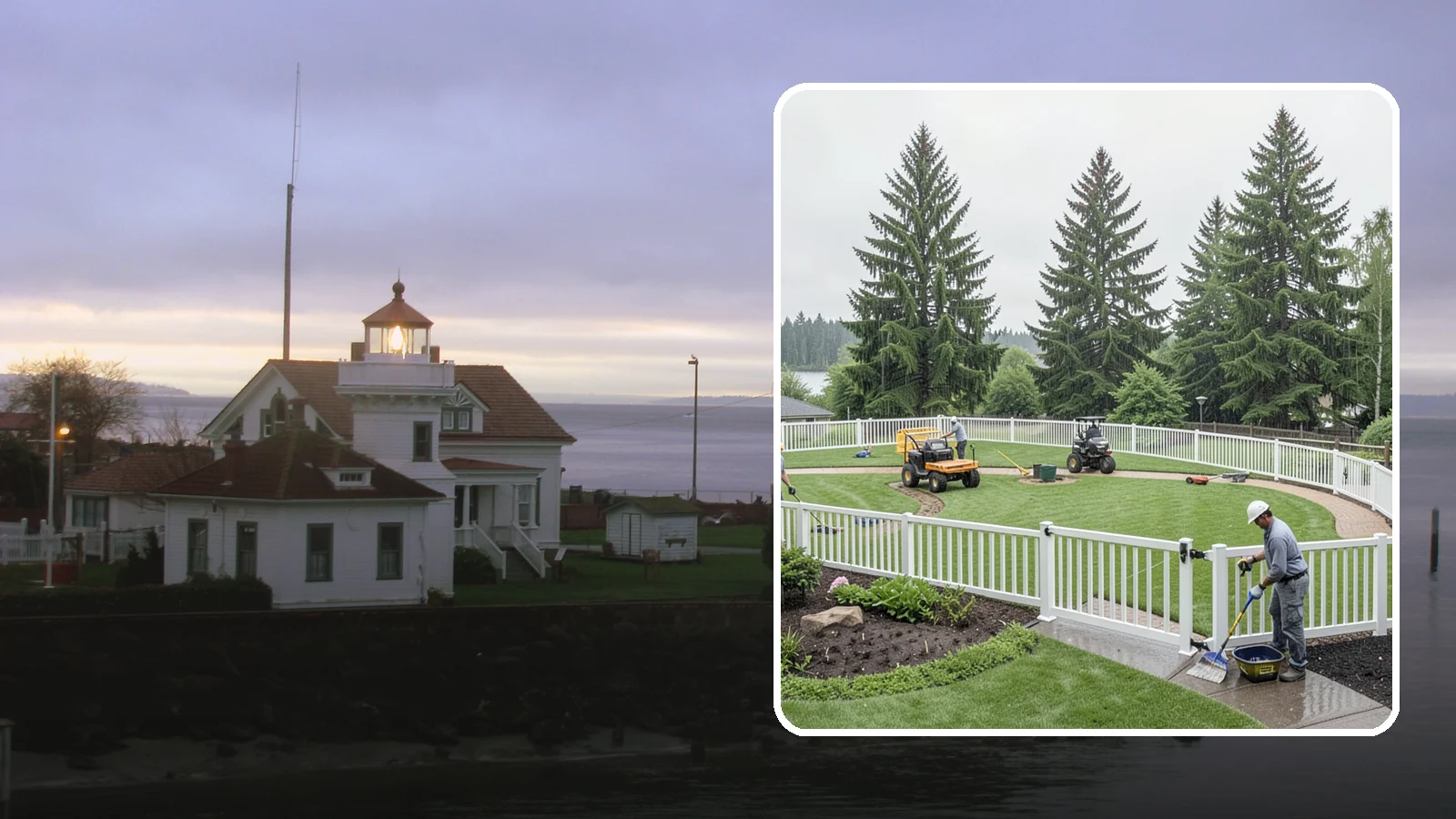 Vinyl Fence Installation in Mukilteo, Snohomish County, WA - We install low-maintenance vinyl fencing that shrugs off Northwest rain, moss, and moisture without rotting or peeling.