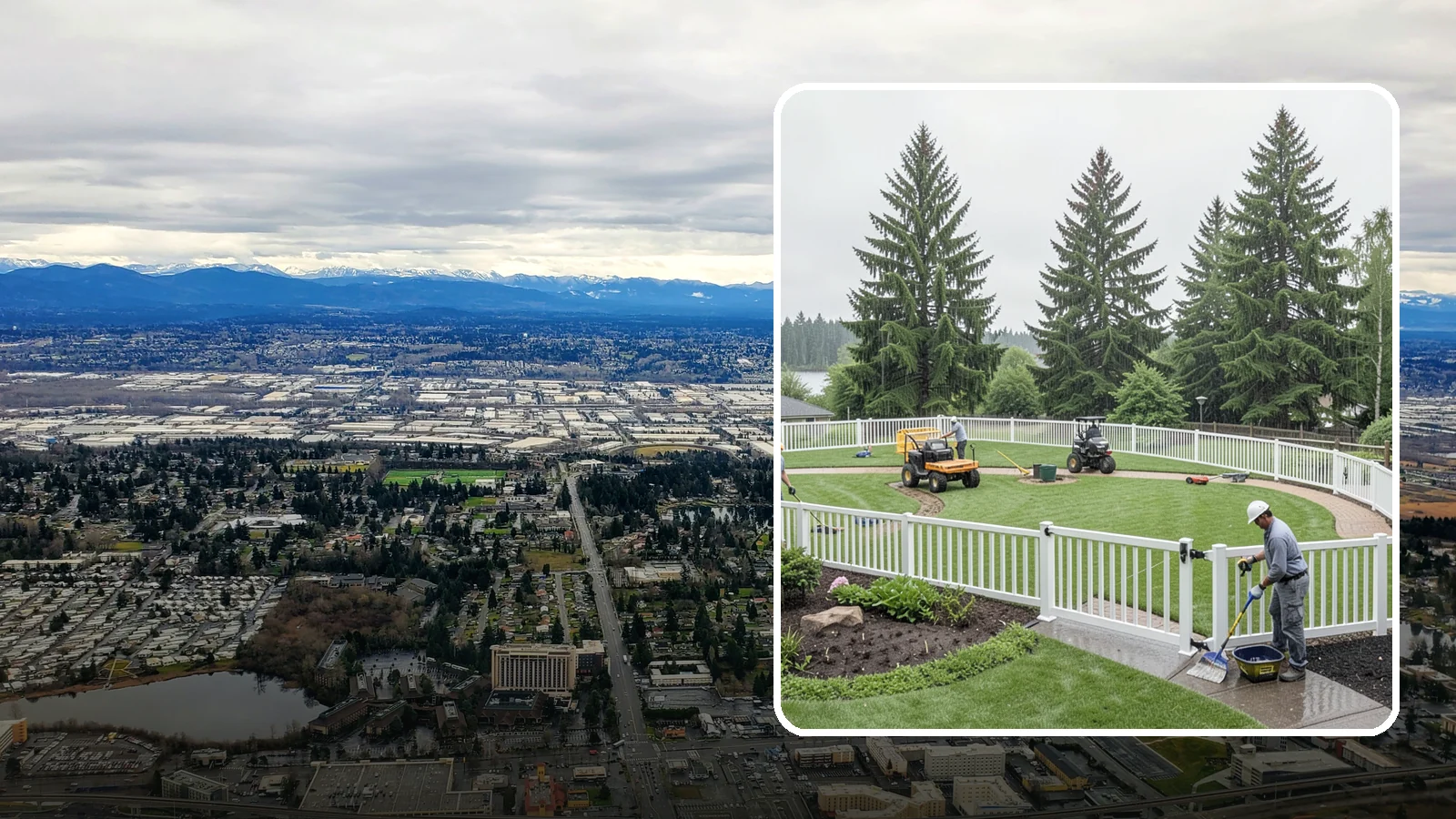 Vinyl Fence Installation in SeaTac, King County, WA - We install low-maintenance vinyl fencing that shrugs off Northwest rain, moss, and moisture without rotting or peeling.