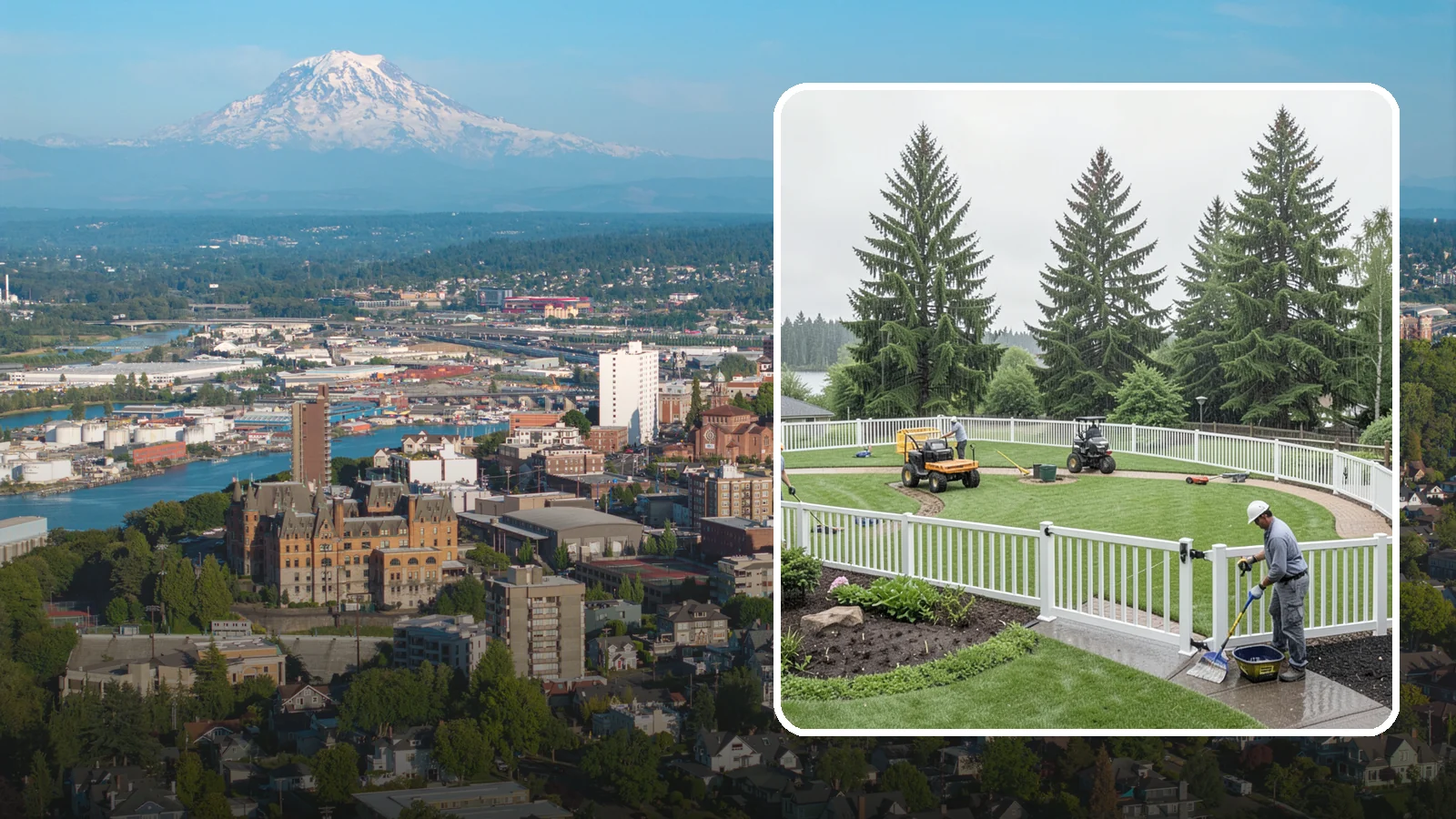 Vinyl Fence Installation in Tacoma, Pierce County, WA - We install low-maintenance vinyl fencing that shrugs off Northwest rain, moss, and moisture without rotting or peeling.
