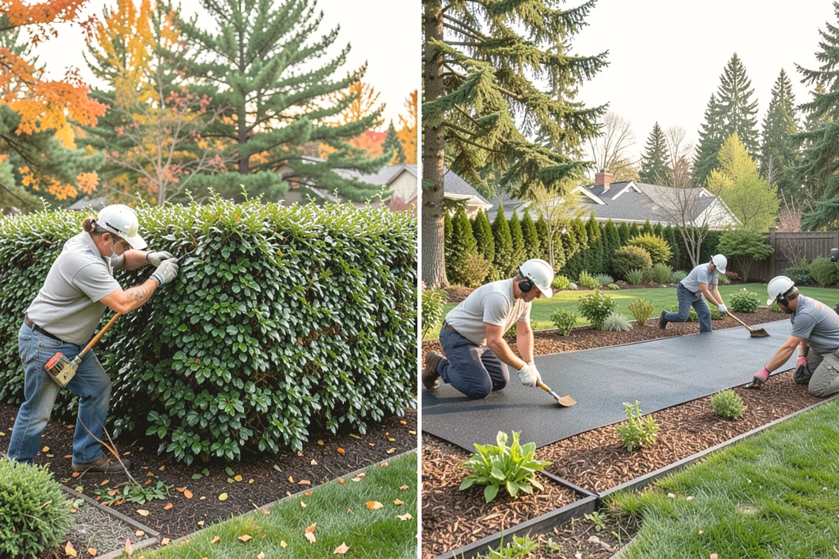 Walkway Installation in Carbonado, Pierce County, WA - Lay out the path and width