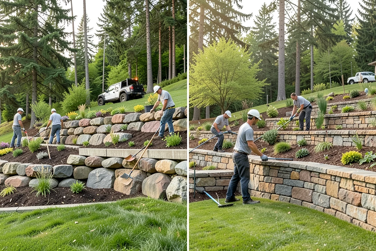 Walkway Installation in Normandy Park, King County, WA - Lay out the path and width