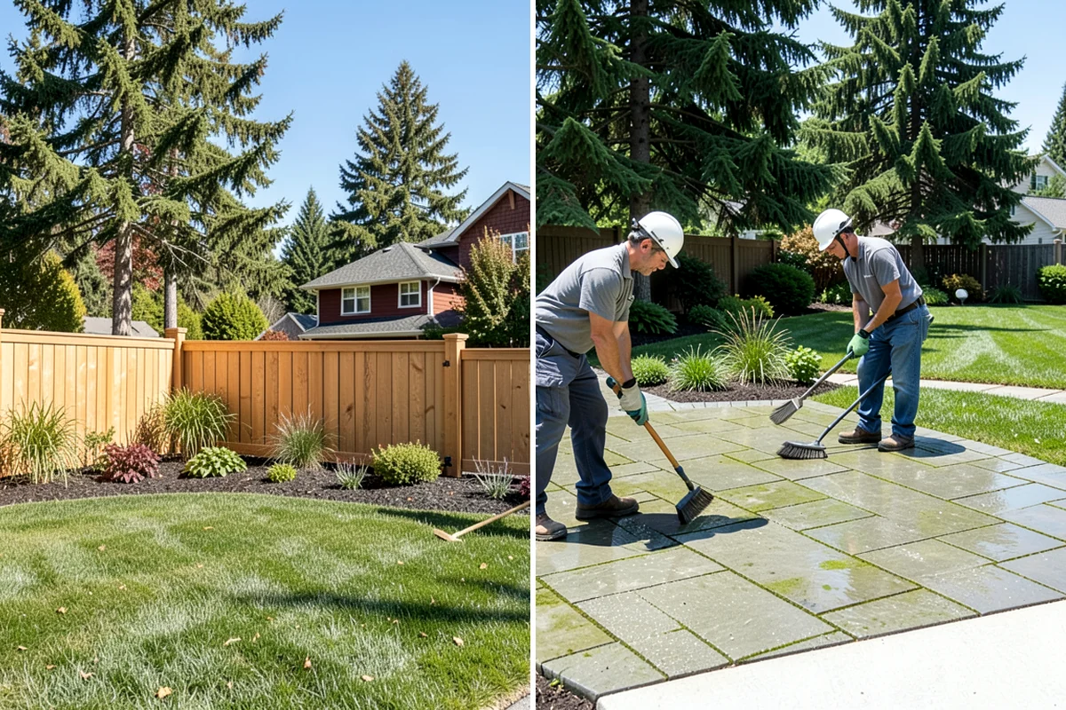 Walkway Installation in Puyallup, Pierce County, WA - Lay out the path and width