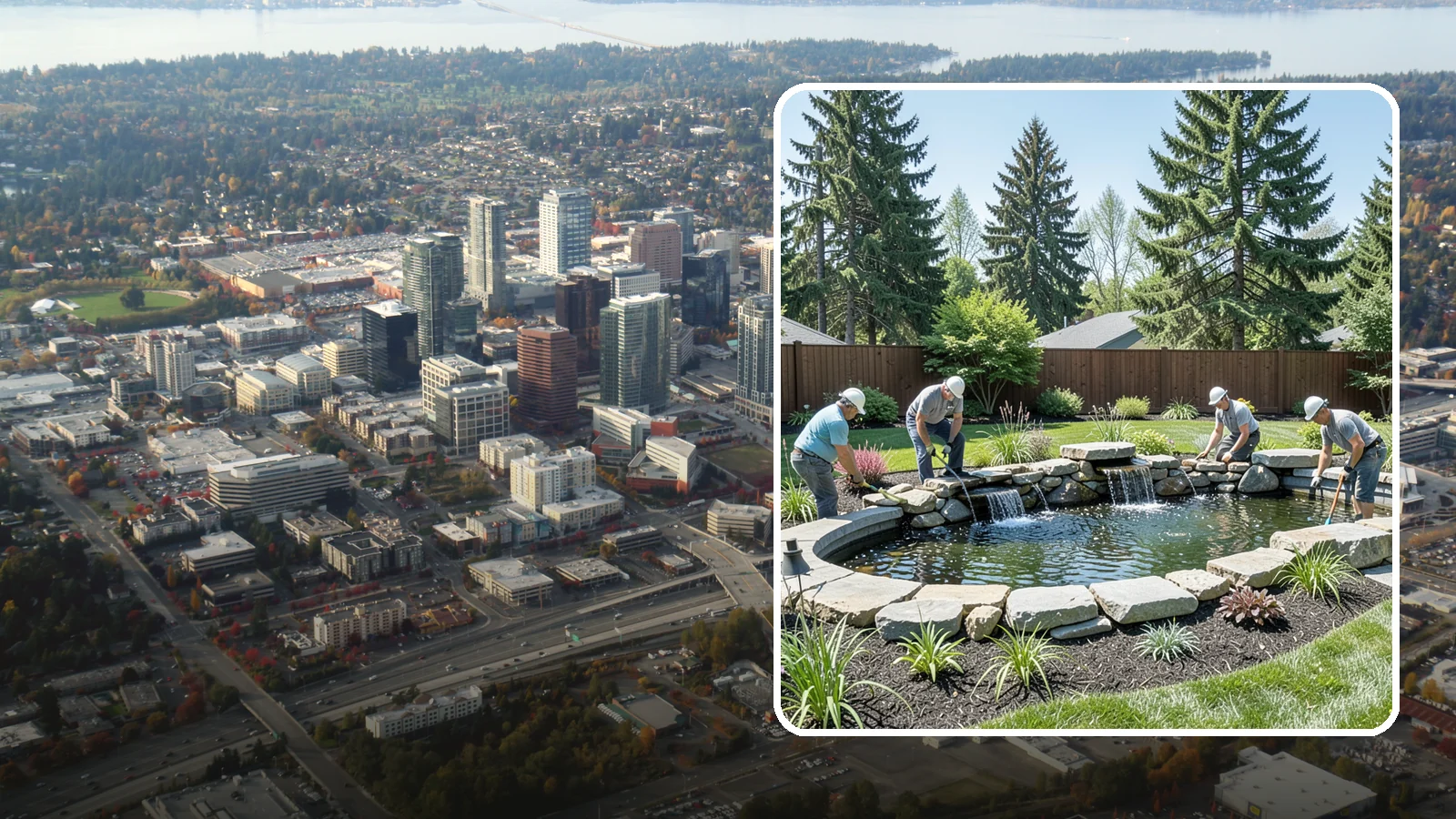 Water Feature Installation in Bellevue, King County, WA - Custom water features - ponds, waterfalls, and fountains - that bring sound, movement, and serenity to your yard.