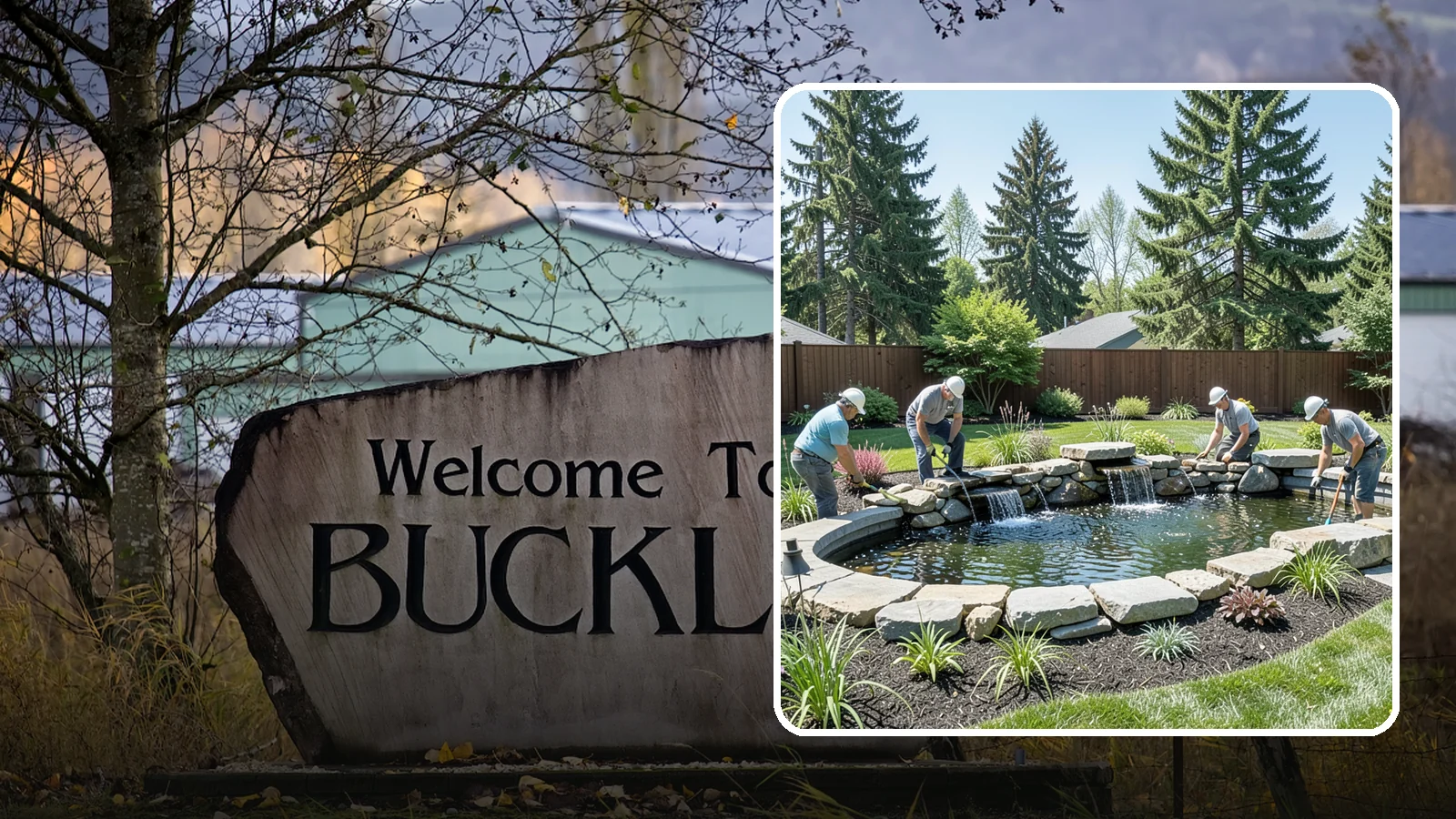 Water Feature Installation in Buckley, Pierce County, WA - Custom water features - ponds, waterfalls, and fountains - that bring sound, movement, and serenity to your yard.