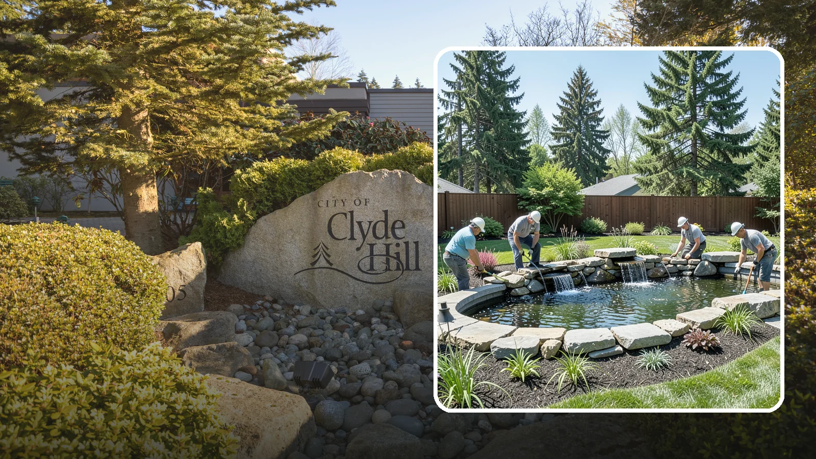 Water Feature Installation in Clyde Hill, King County, WA - Custom water features - ponds, waterfalls, and fountains - that bring sound, movement, and serenity to your yard.