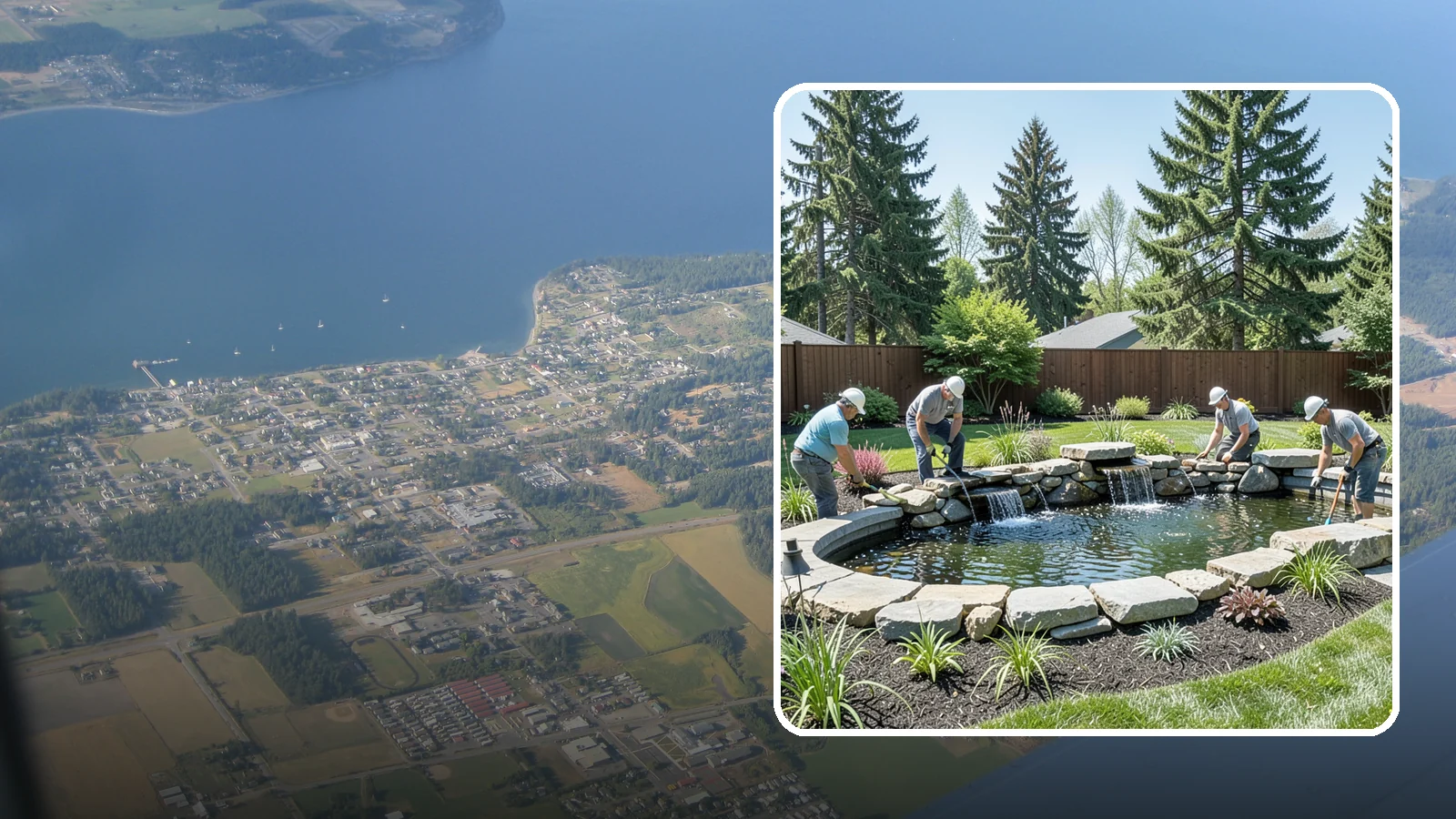 Water Feature Installation in Coupeville, Island County, WA - Custom water features - ponds, waterfalls, and fountains - that bring sound, movement, and serenity to your yard.