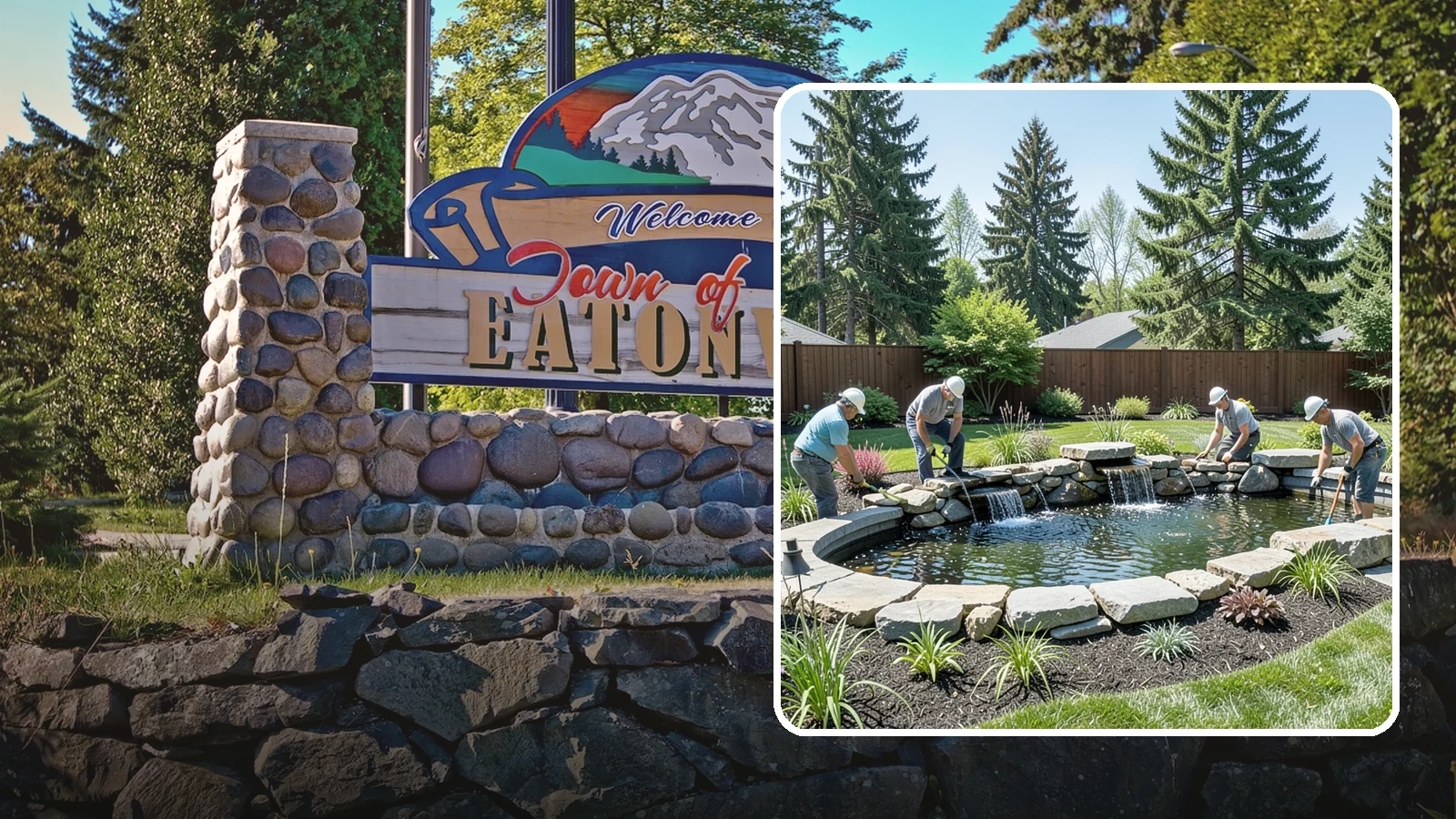 Water Feature Installation in Eatonville, Pierce County, WA - Custom water features - ponds, waterfalls, and fountains - that bring sound, movement, and serenity to your yard.