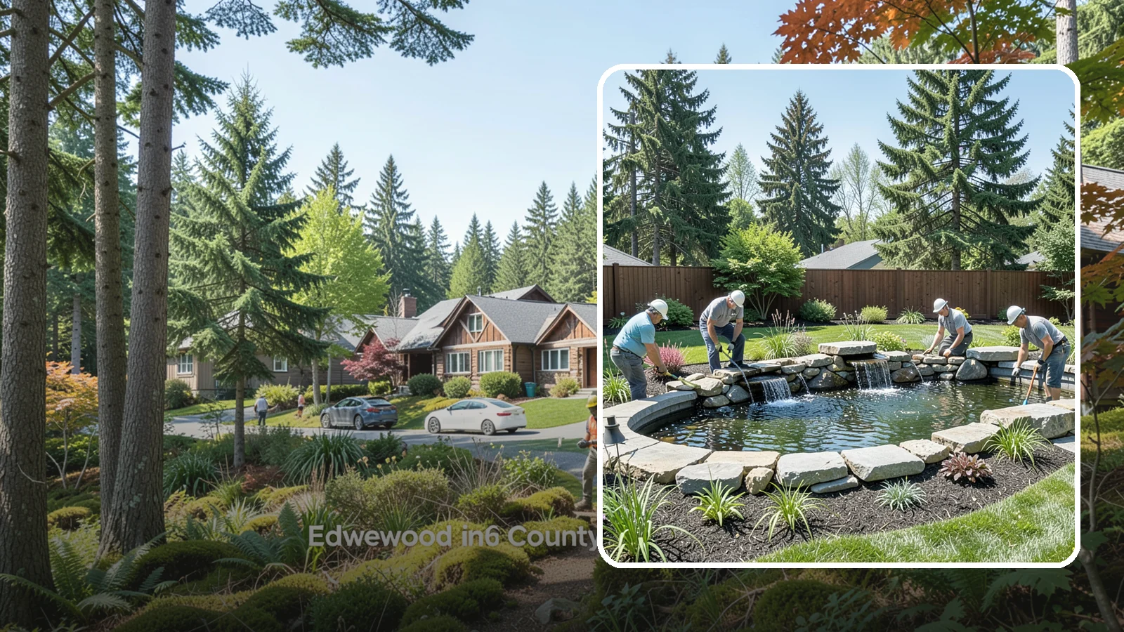 Water Feature Installation in Edgewood, Pierce County, WA - Custom water features - ponds, waterfalls, and fountains - that bring sound, movement, and serenity to your yard.