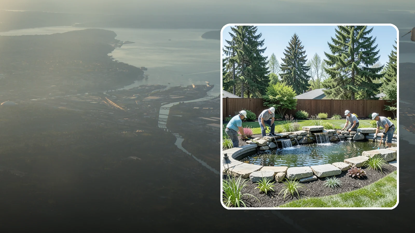 Water Feature Installation in Fife, Pierce County, WA - Custom water features - ponds, waterfalls, and fountains - that bring sound, movement, and serenity to your yard.