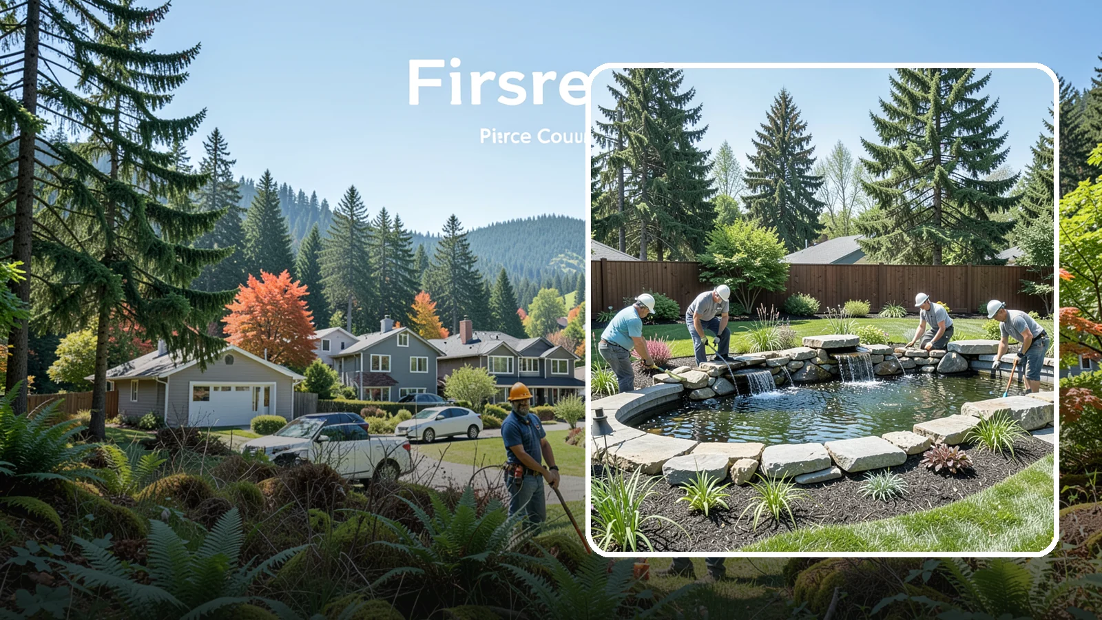 Water Feature Installation in Fircrest, Pierce County, WA - Custom water features - ponds, waterfalls, and fountains - that bring sound, movement, and serenity to your yard.