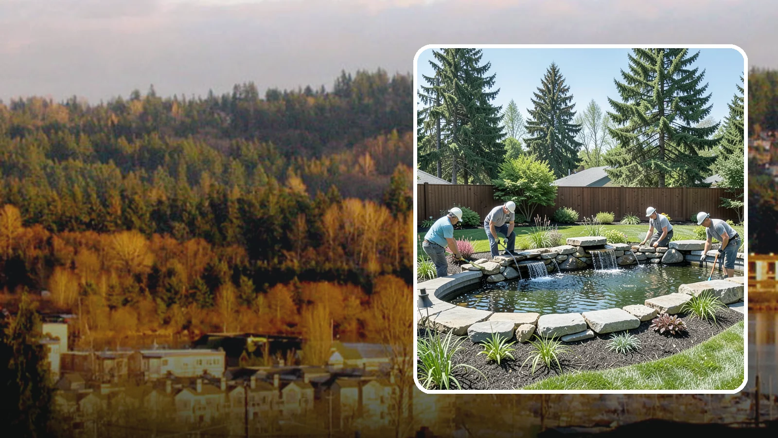 Water Feature Installation in Kenmore, King County, WA - Custom water features - ponds, waterfalls, and fountains - that bring sound, movement, and serenity to your yard.