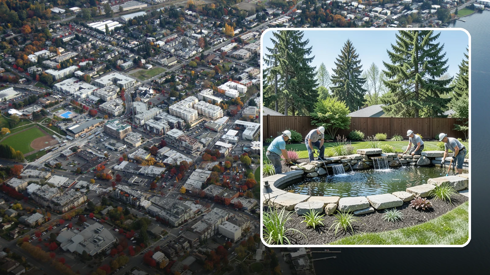 Water Feature Installation in Kirkland, King County, WA - Custom water features - ponds, waterfalls, and fountains - that bring sound, movement, and serenity to your yard.