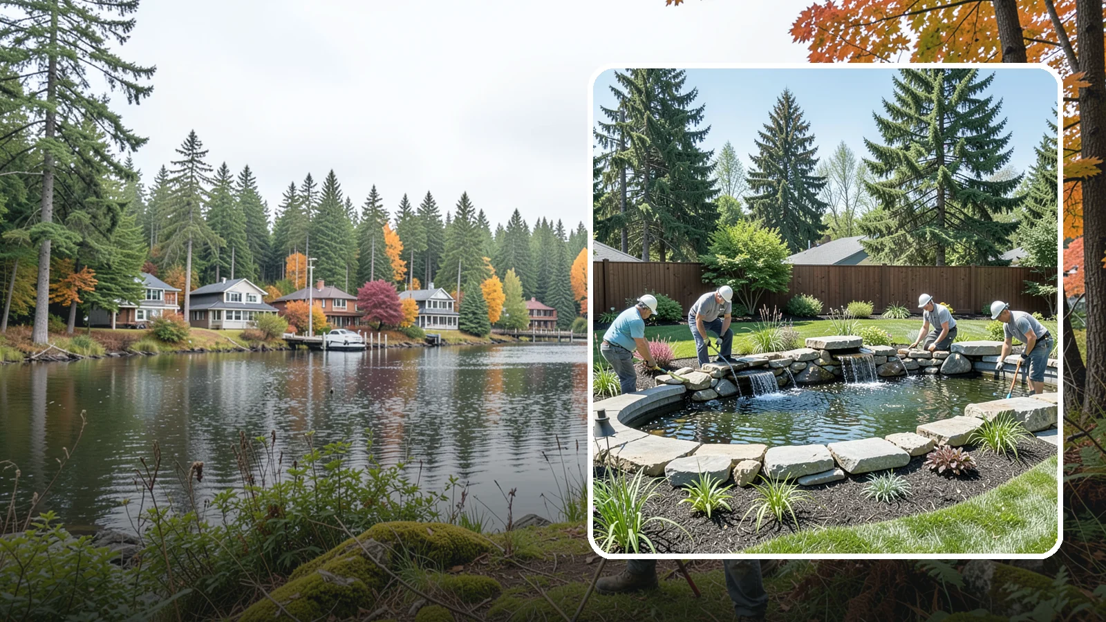 Water Feature Installation in La Conner, Skagit County, WA - Custom water features - ponds, waterfalls, and fountains - that bring sound, movement, and serenity to your yard.