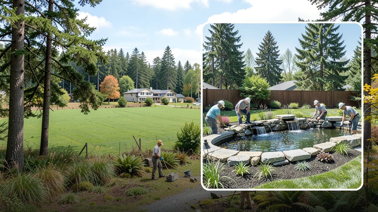 Water Feature Installation in Lyman, Skagit County, WA - Custom water features - ponds, waterfalls, and fountains - that bring sound, movement, and serenity to your yard.