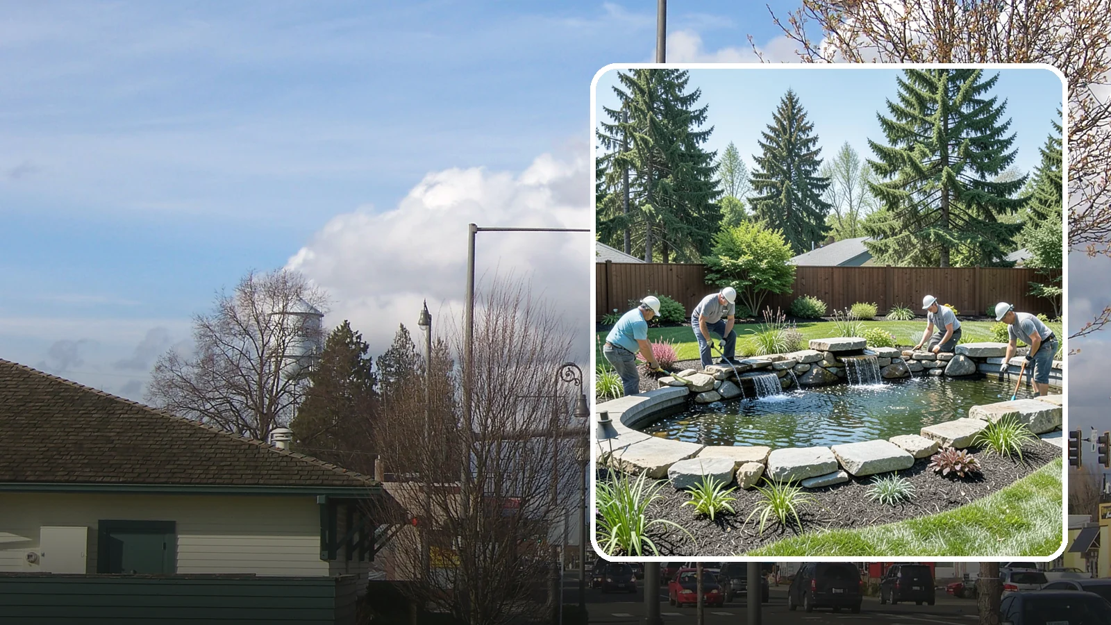 Water Feature Installation in Marysville, Snohomish County, WA - Custom water features - ponds, waterfalls, and fountains - that bring sound, movement, and serenity to your yard.