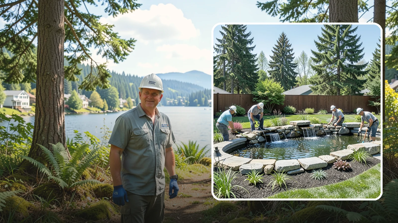 Water Feature Installation in Milton, King County, WA - Custom water features - ponds, waterfalls, and fountains - that bring sound, movement, and serenity to your yard.
