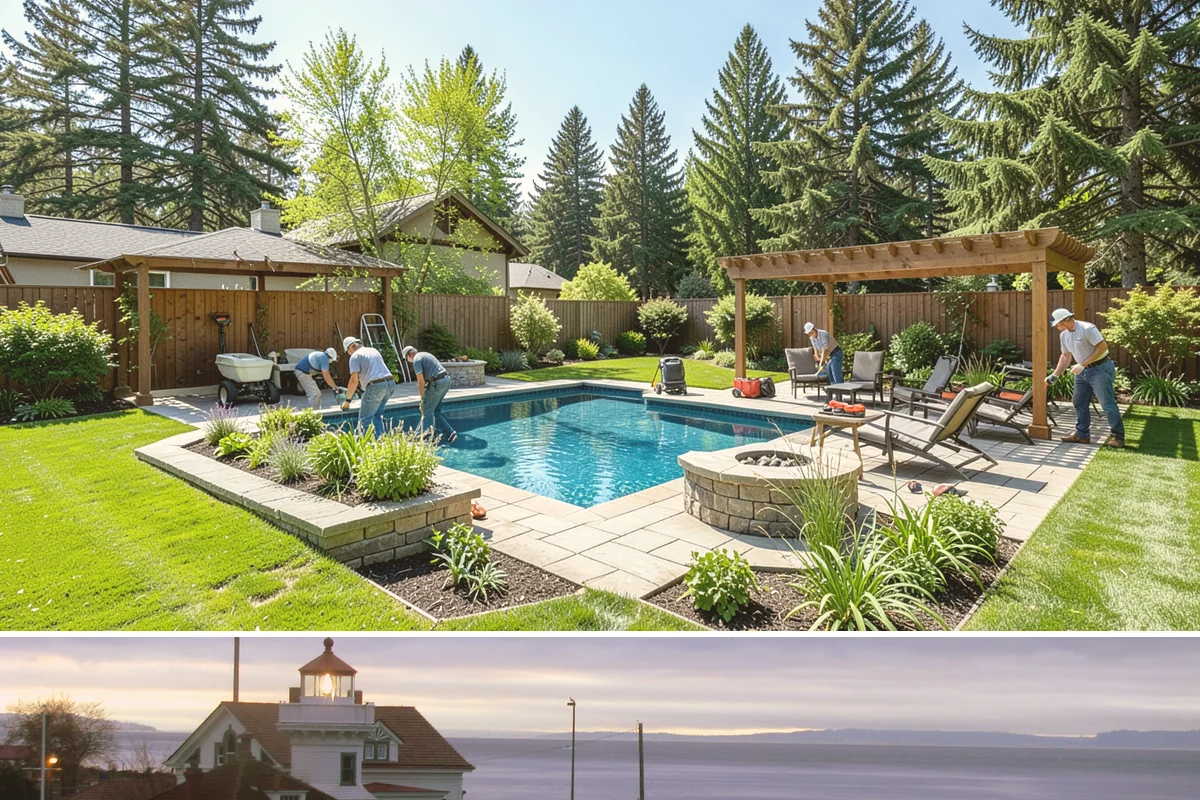 Water Feature Installation in Mukilteo, Snohomish County, WA - Best built spring through fall.