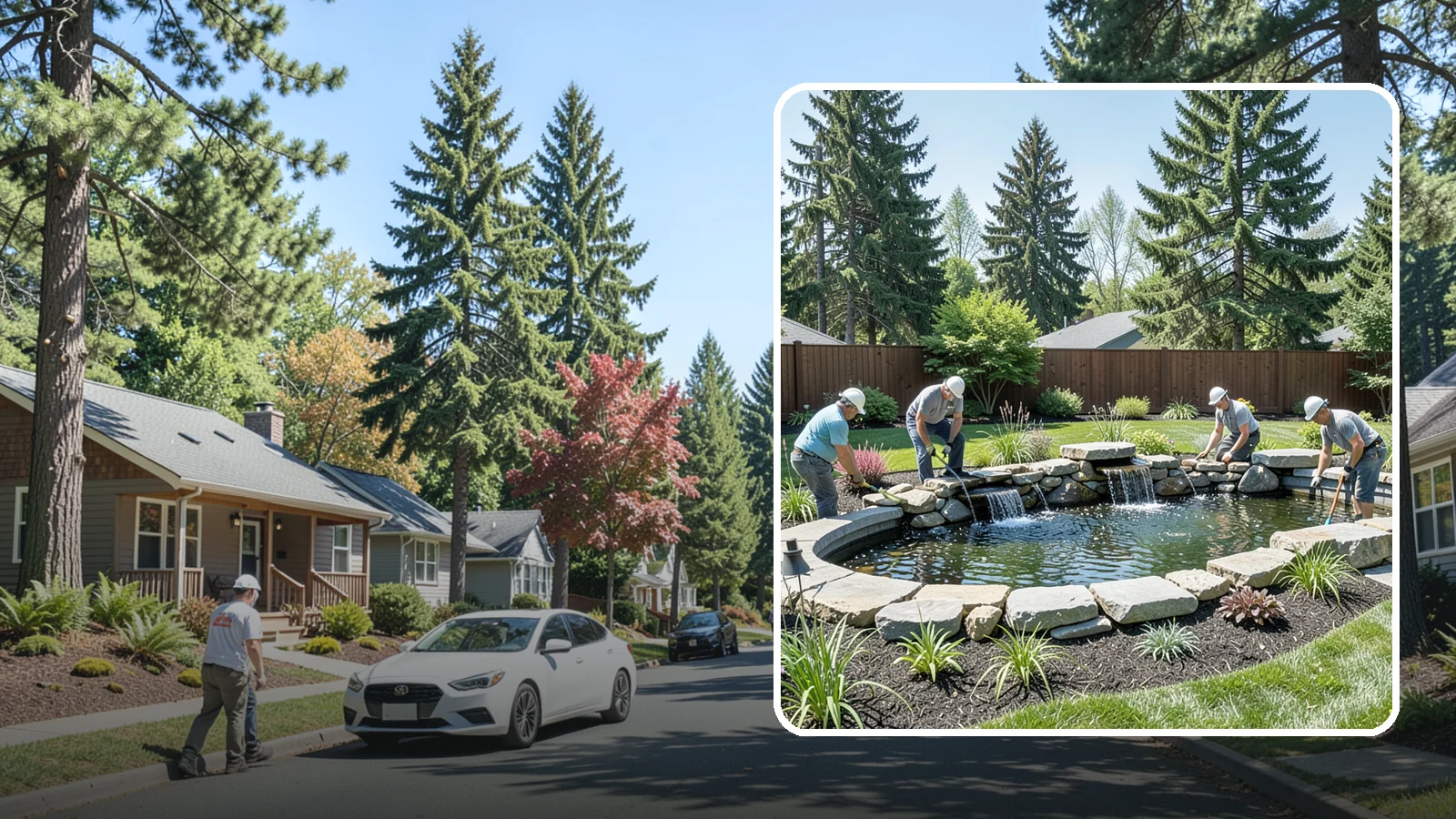 Water Feature Installation in Orting, Pierce County, WA - Custom water features - ponds, waterfalls, and fountains - that bring sound, movement, and serenity to your yard.