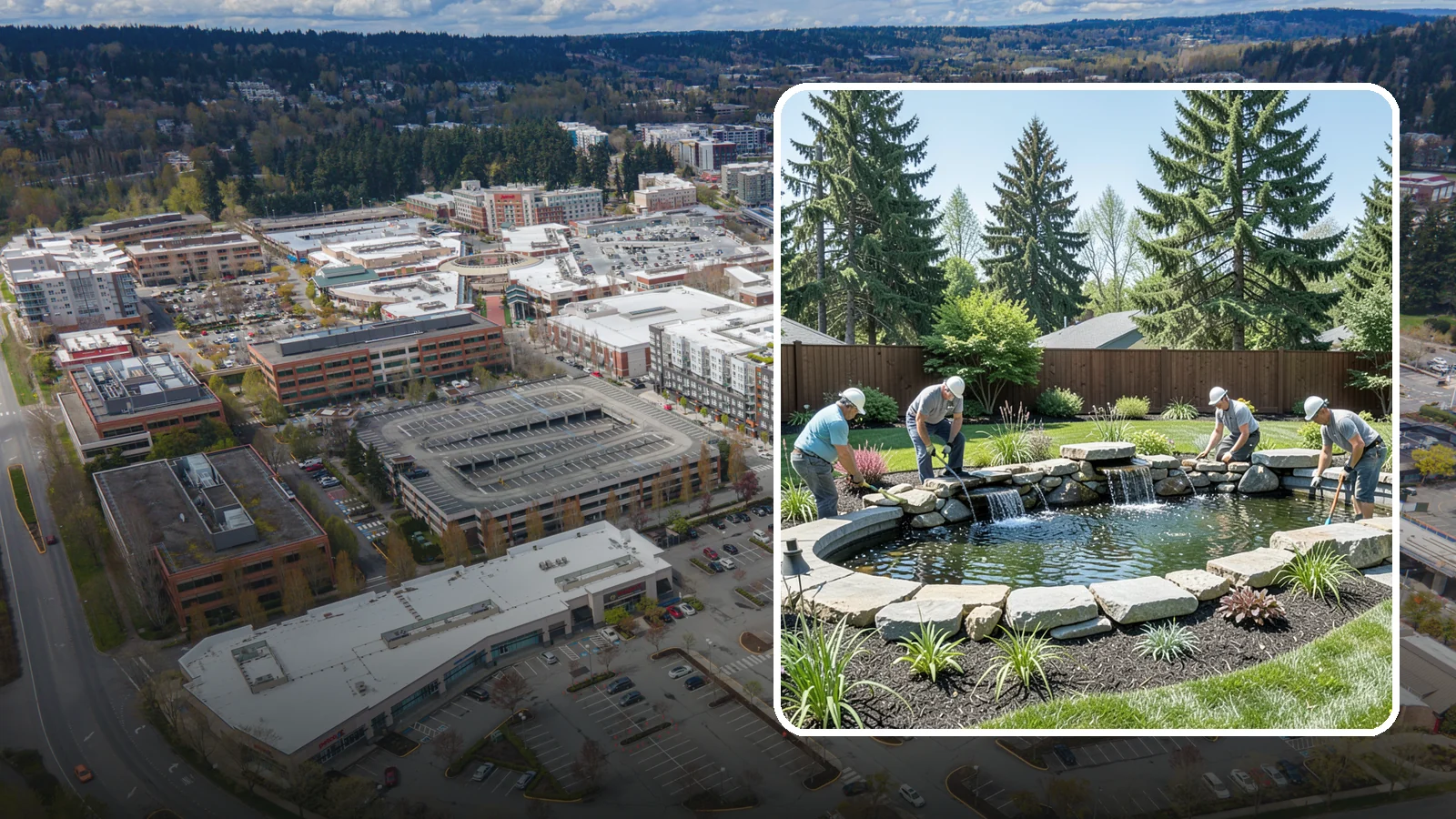 Water Feature Installation in Redmond, King County, WA - Custom water features - ponds, waterfalls, and fountains - that bring sound, movement, and serenity to your yard.