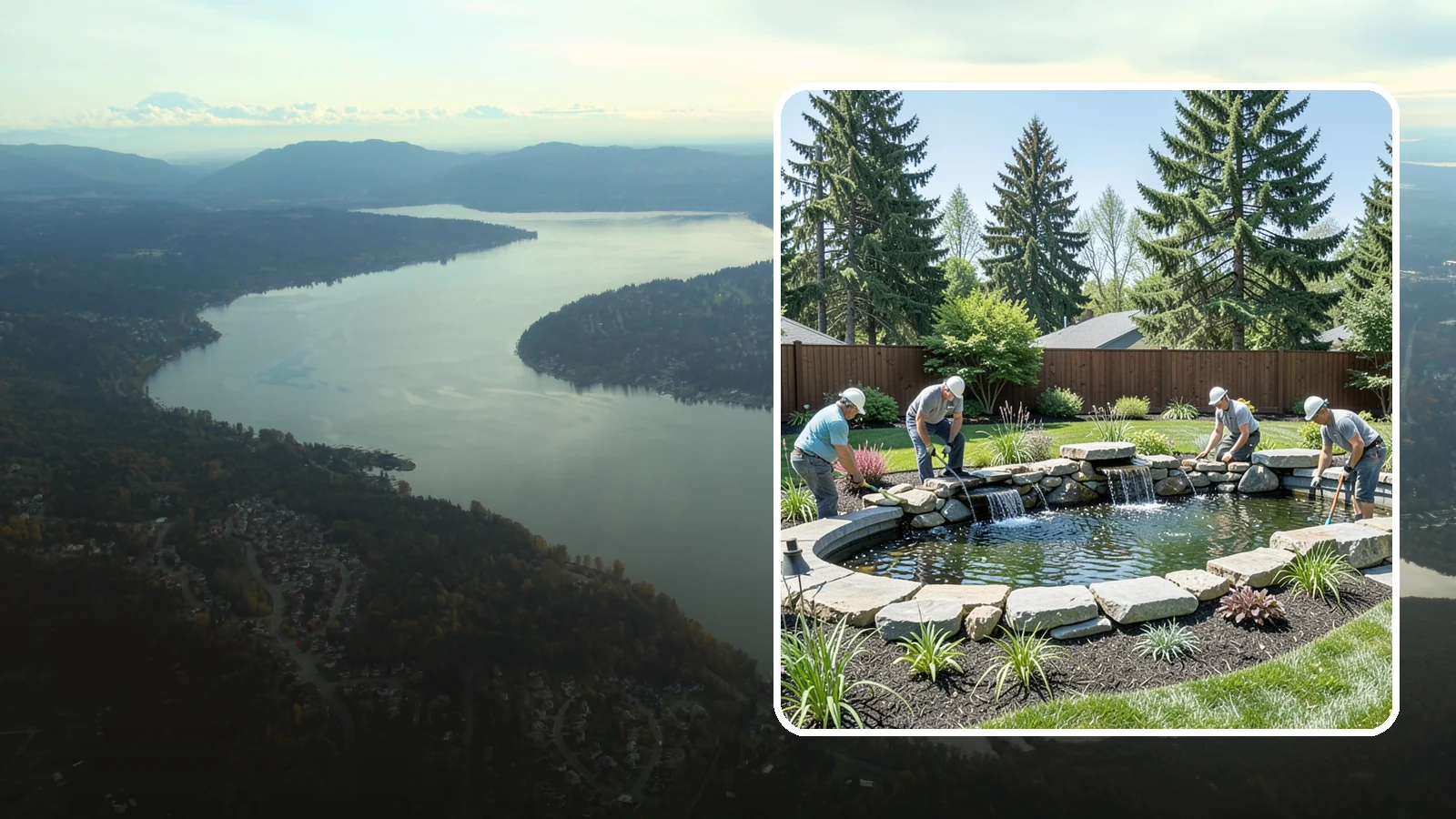 Water Feature Installation in Sammamish, King County, WA - Custom water features - ponds, waterfalls, and fountains - that bring sound, movement, and serenity to your yard.