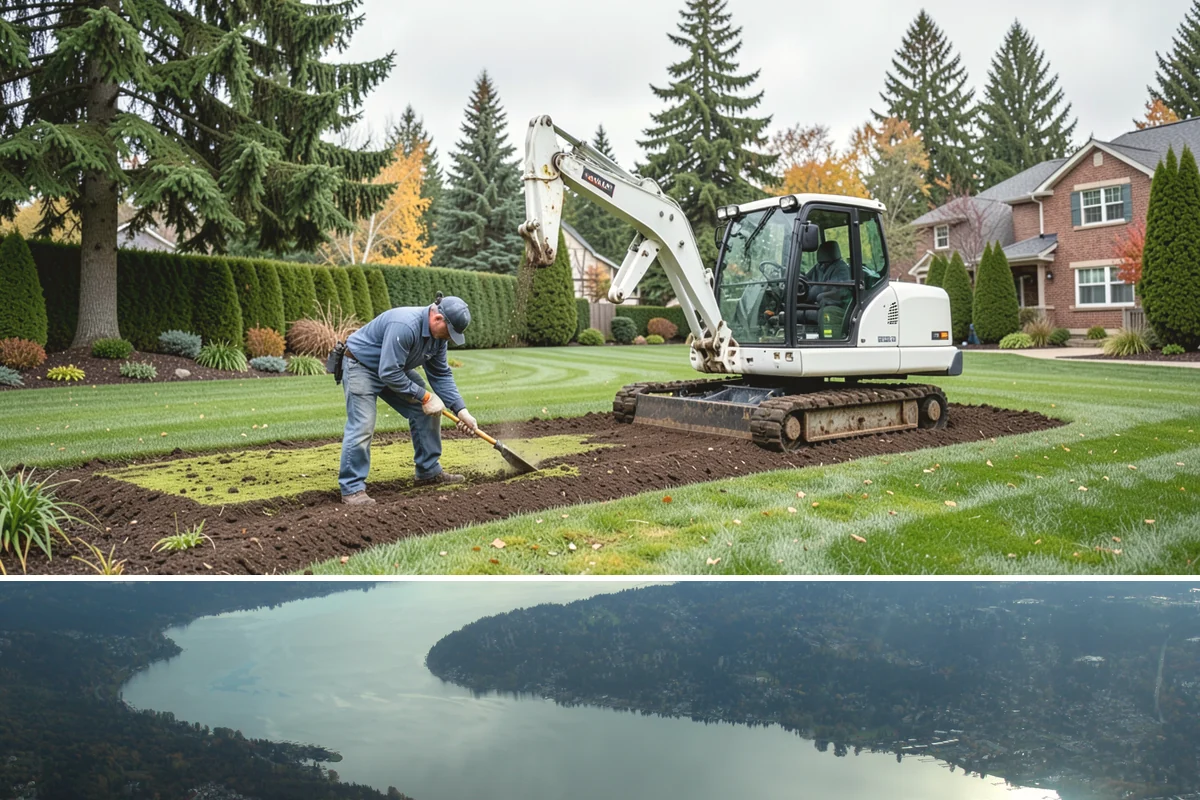 Water Feature Installation in Sammamish, King County, WA - Best built spring through fall.
