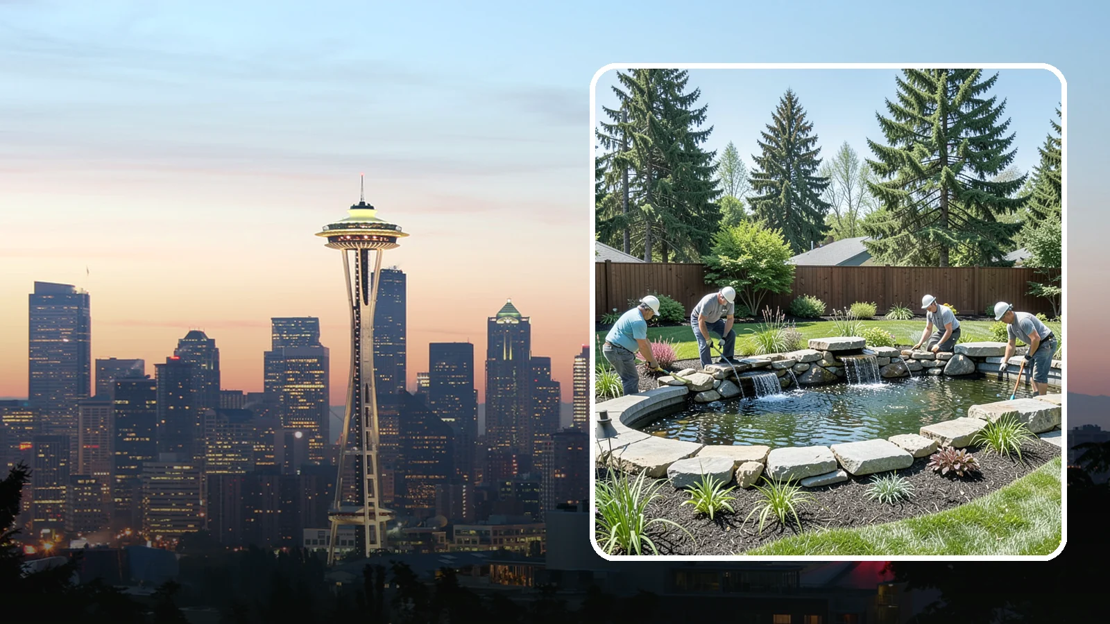Water Feature Installation in Seattle, King County, WA - Custom water features - ponds, waterfalls, and fountains - that bring sound, movement, and serenity to your yard.