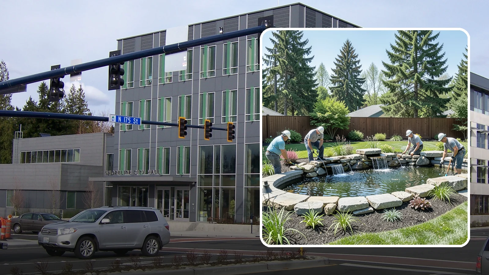 Water Feature Installation in Shoreline, King County, WA - Custom water features - ponds, waterfalls, and fountains - that bring sound, movement, and serenity to your yard.