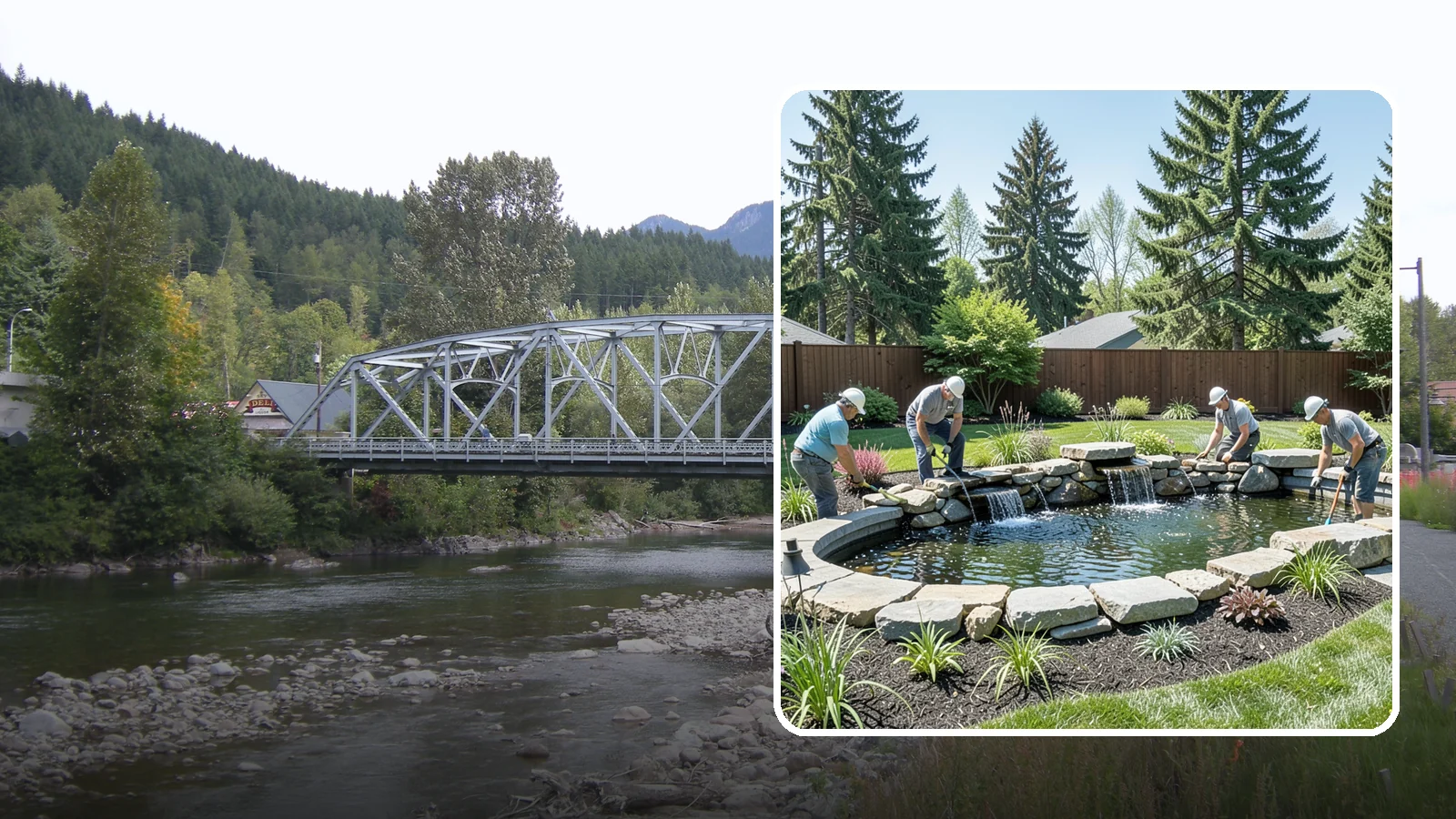 Water Feature Installation in Skykomish, King County, WA - Custom water features - ponds, waterfalls, and fountains - that bring sound, movement, and serenity to your yard.