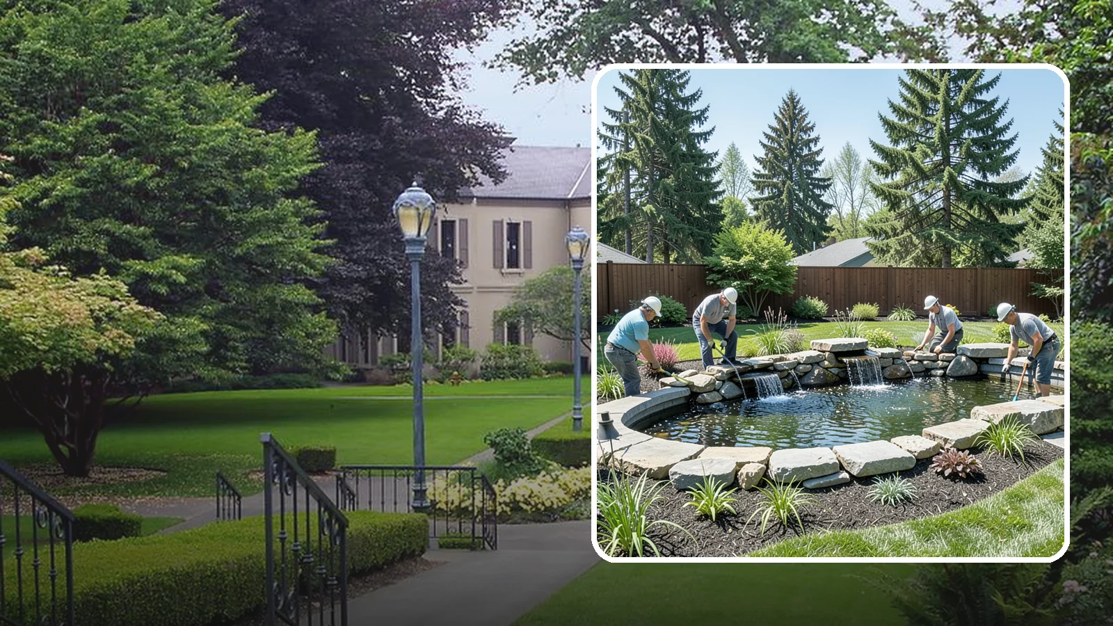 Water Feature Installation in Woodinville, King County, WA - Custom water features - ponds, waterfalls, and fountains - that bring sound, movement, and serenity to your yard.