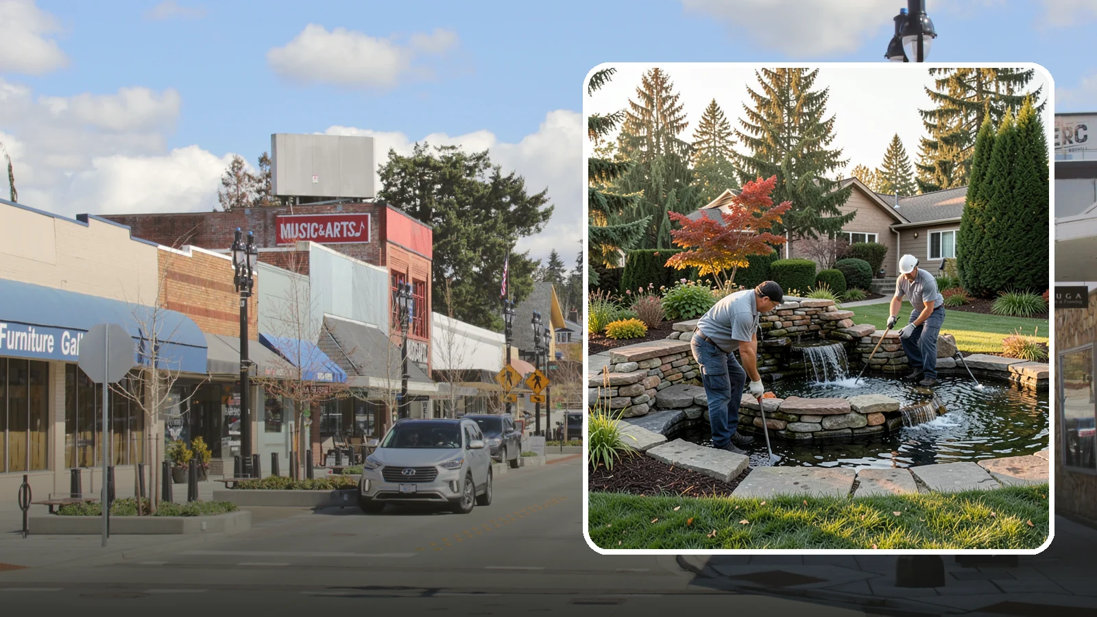Water Feature Maintenance in Bothell, King County, WA - We keep ponds, fountains, and bubbling features clean, balanced, and running smoothly through every Northwest season.