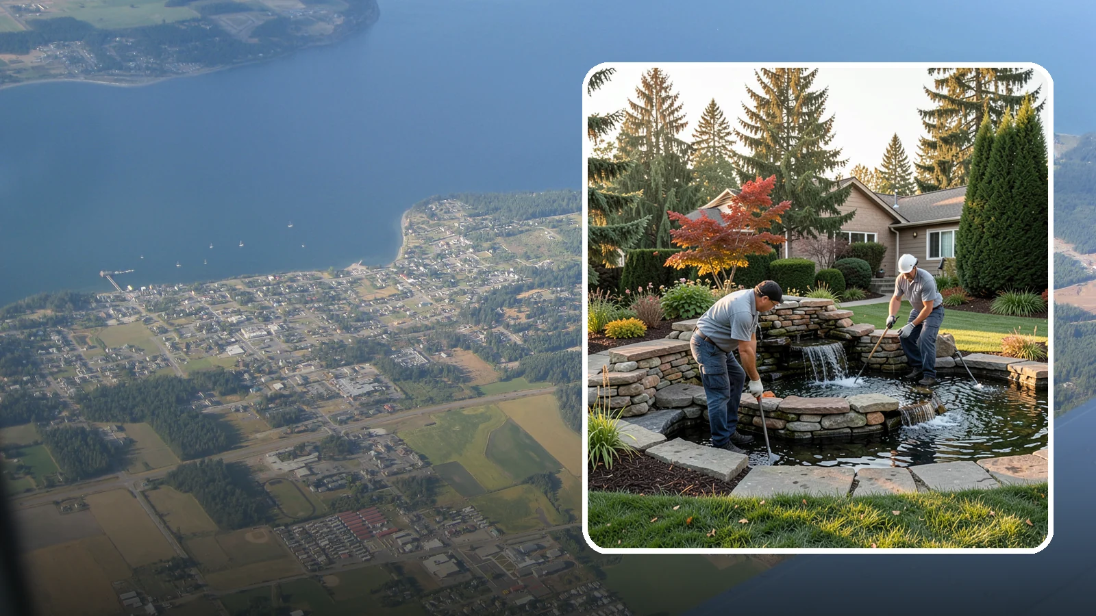 Water Feature Maintenance in Coupeville, Island County, WA - We keep ponds, fountains, and bubbling features clean, balanced, and running smoothly through every Northwest season.