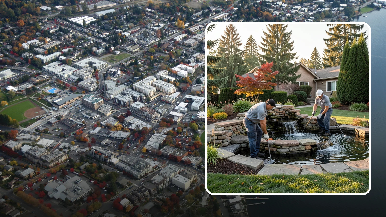 Water Feature Maintenance in Kirkland, King County, WA - We keep ponds, fountains, and bubbling features clean, balanced, and running smoothly through every Northwest season.