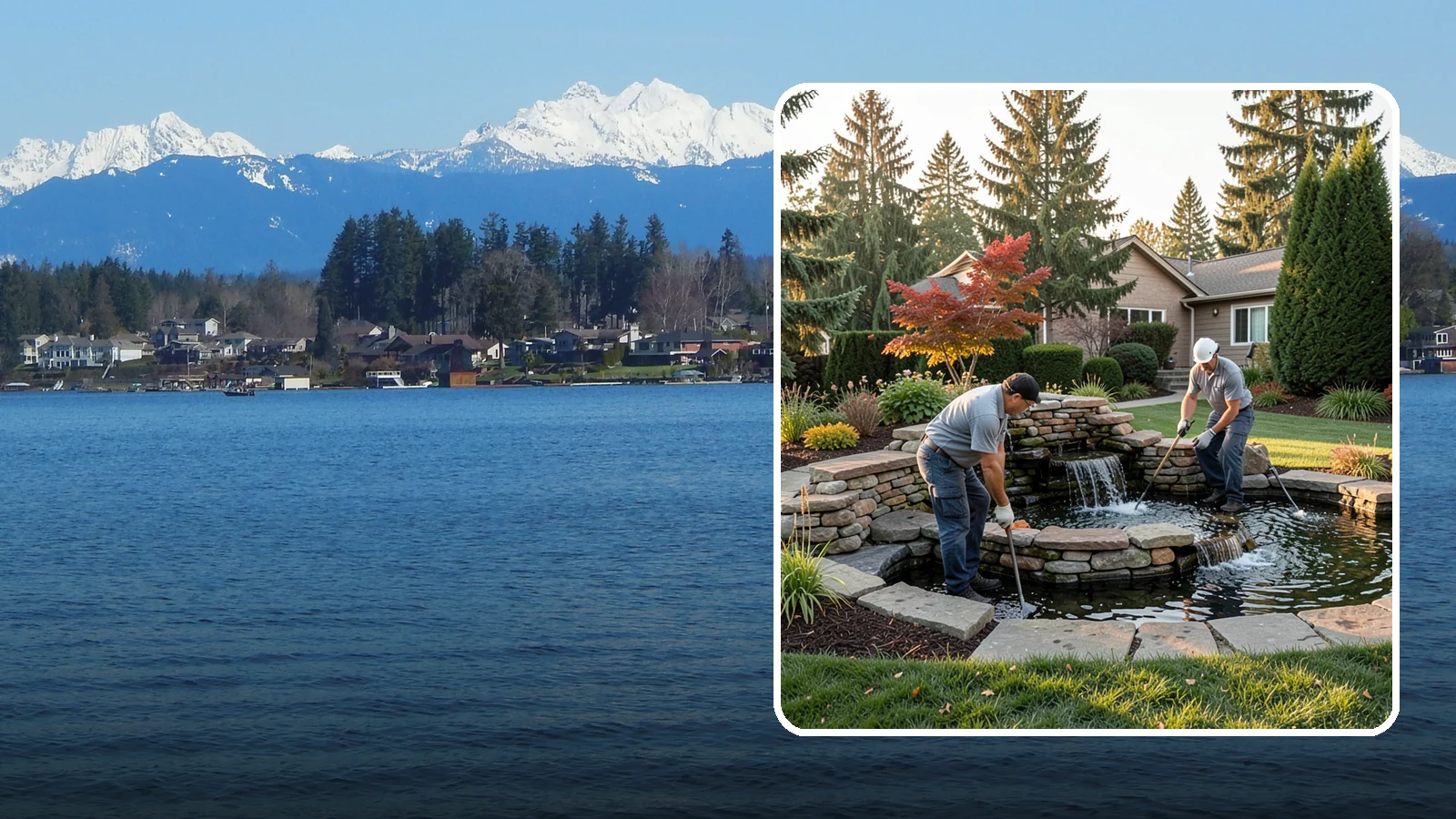 Water Feature Maintenance in Lake Stevens, Snohomish County, WA - We keep ponds, fountains, and bubbling features clean, balanced, and running smoothly through every Northwest season.