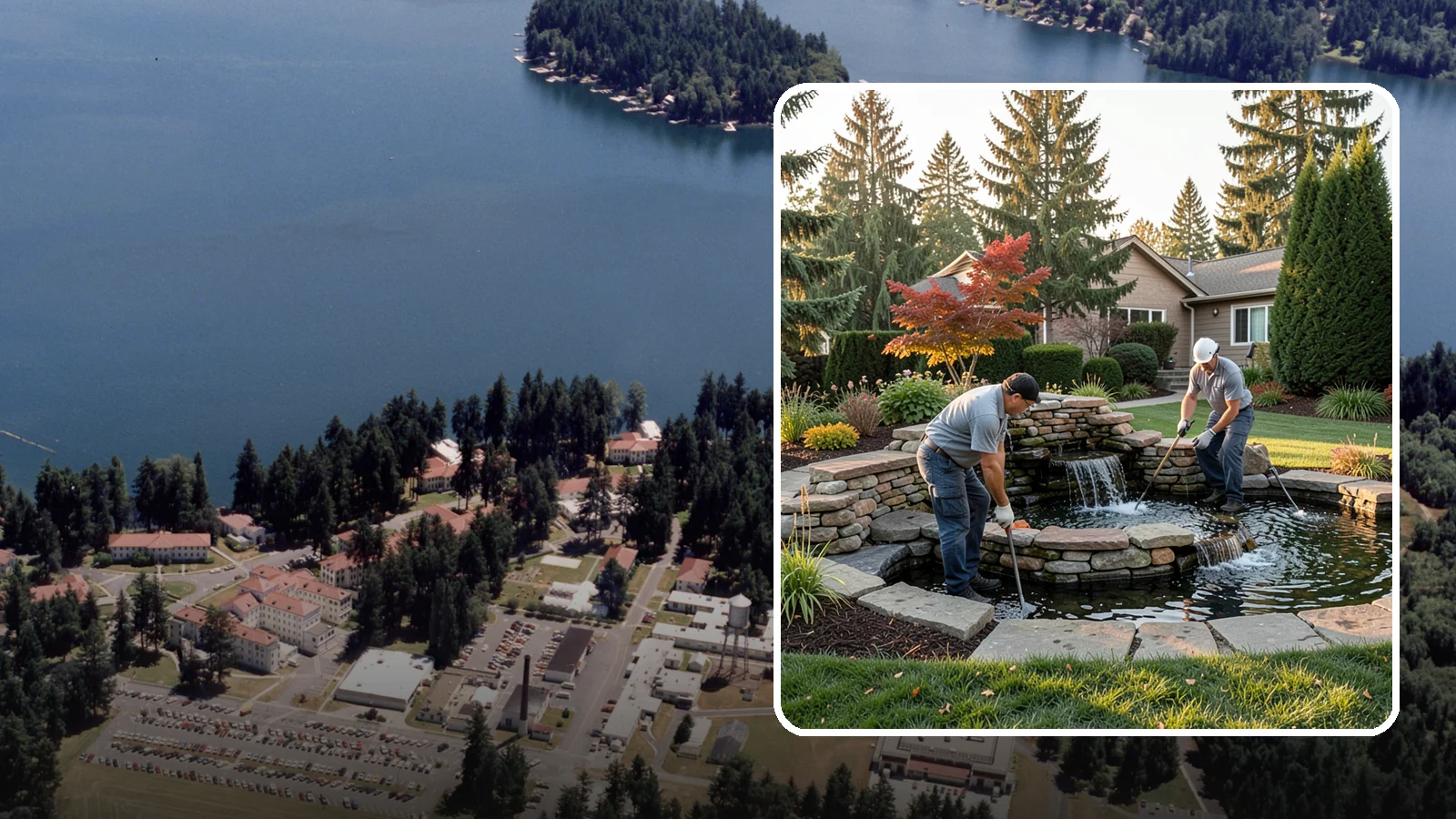Water Feature Maintenance in Lakewood, Pierce County, WA - We keep ponds, fountains, and bubbling features clean, balanced, and running smoothly through every Northwest season.