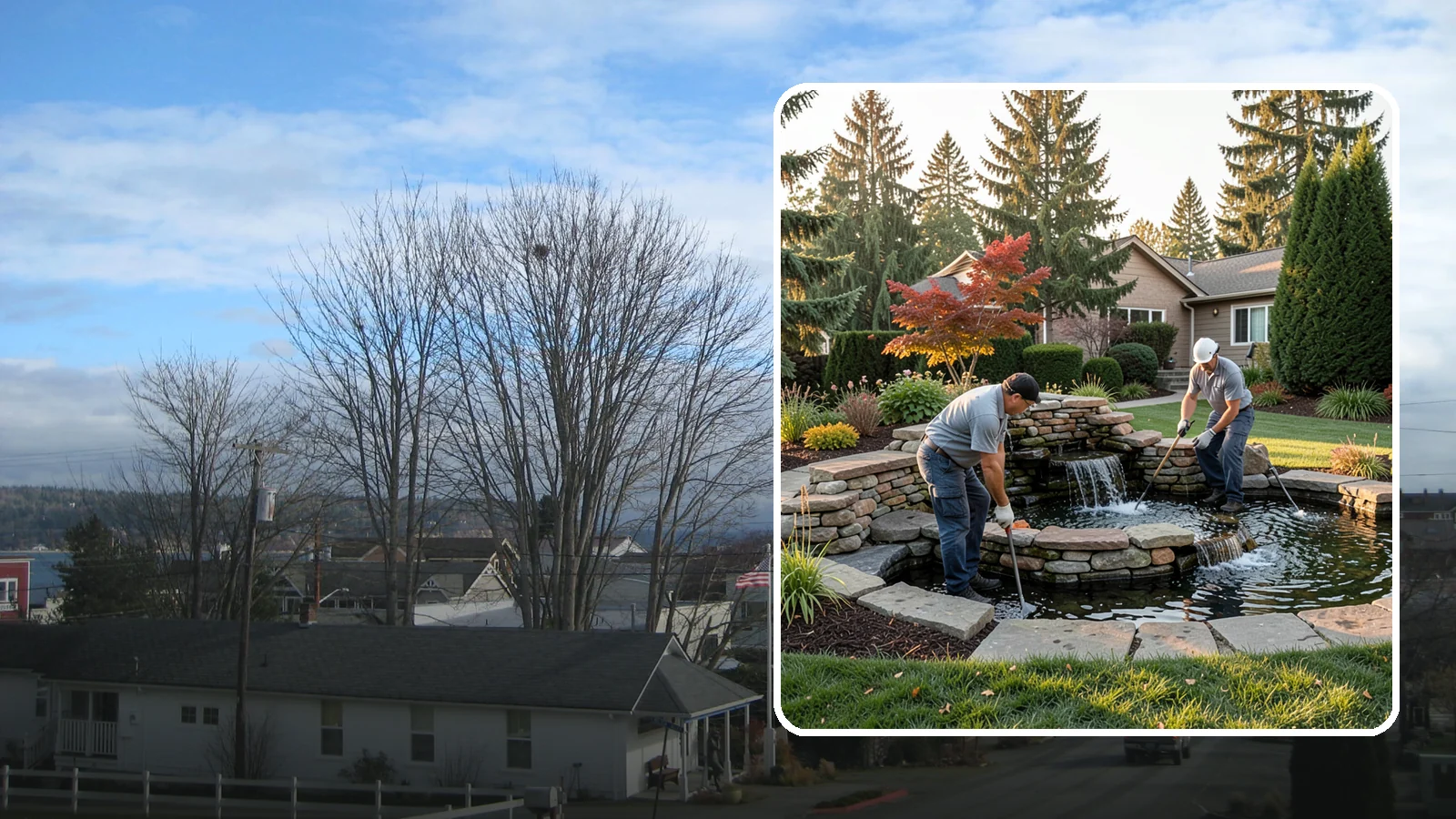 Water Feature Maintenance in Langley, Island County, WA - We keep ponds, fountains, and bubbling features clean, balanced, and running smoothly through every Northwest season.