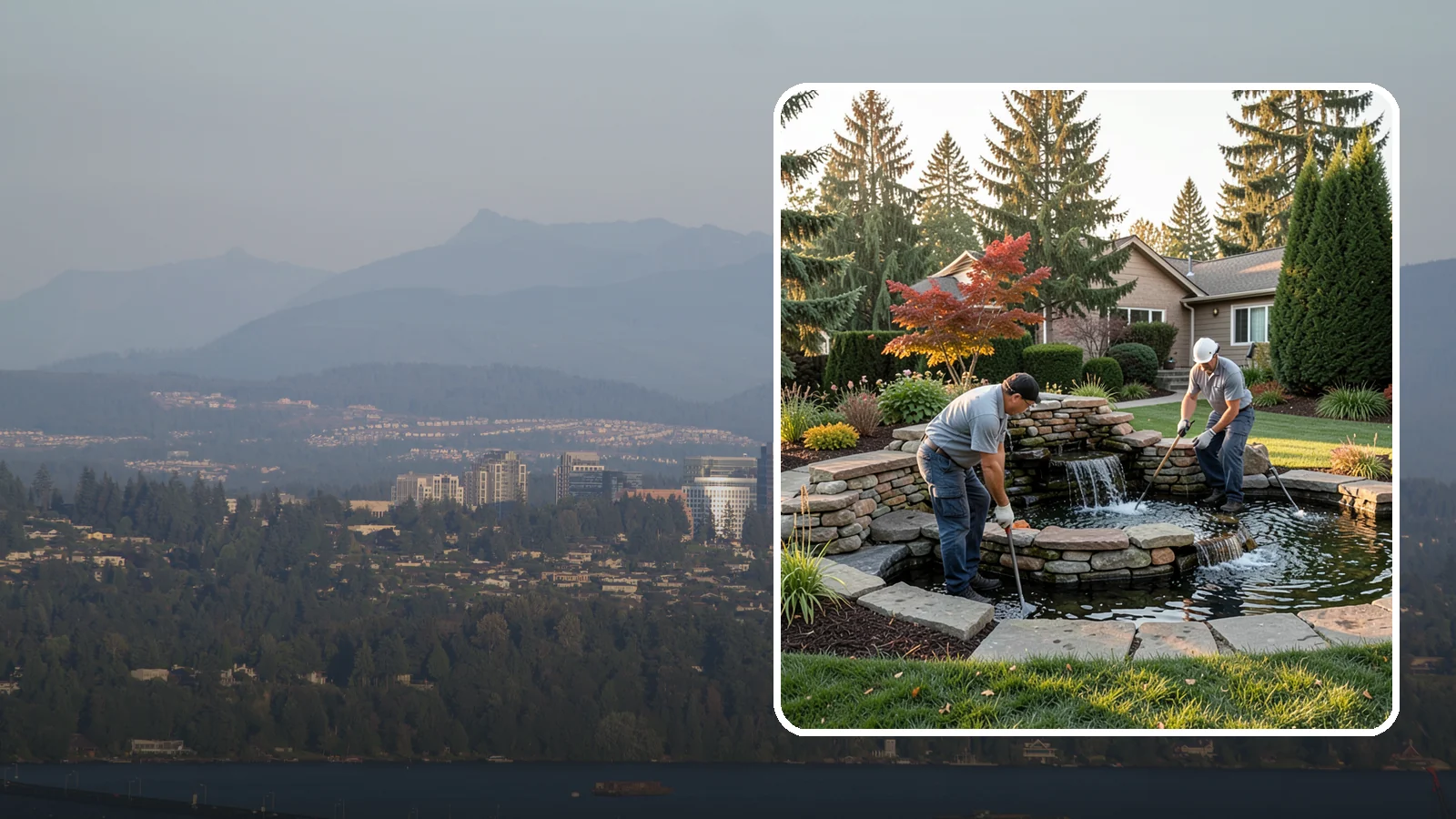 Water Feature Maintenance in Medina, King County, WA - We keep ponds, fountains, and bubbling features clean, balanced, and running smoothly through every Northwest season.