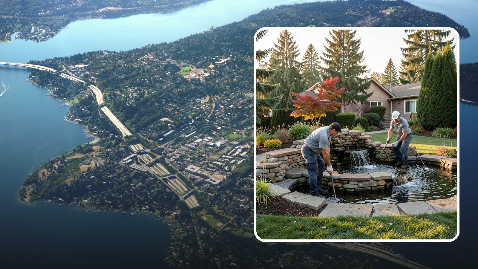 Water Feature Maintenance in Mercer Island, King County, WA - We keep ponds, fountains, and bubbling features clean, balanced, and running smoothly through every Northwest season.